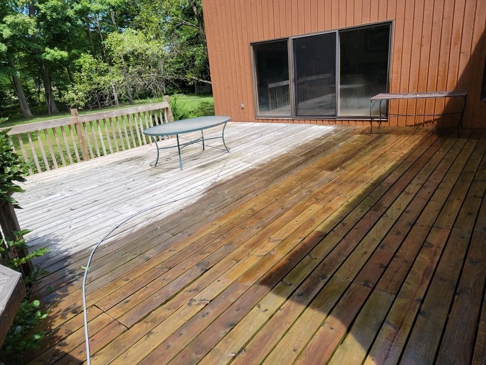Deck, Patio, and Tennis Court Cleaning by Northern Power Washing LLC.