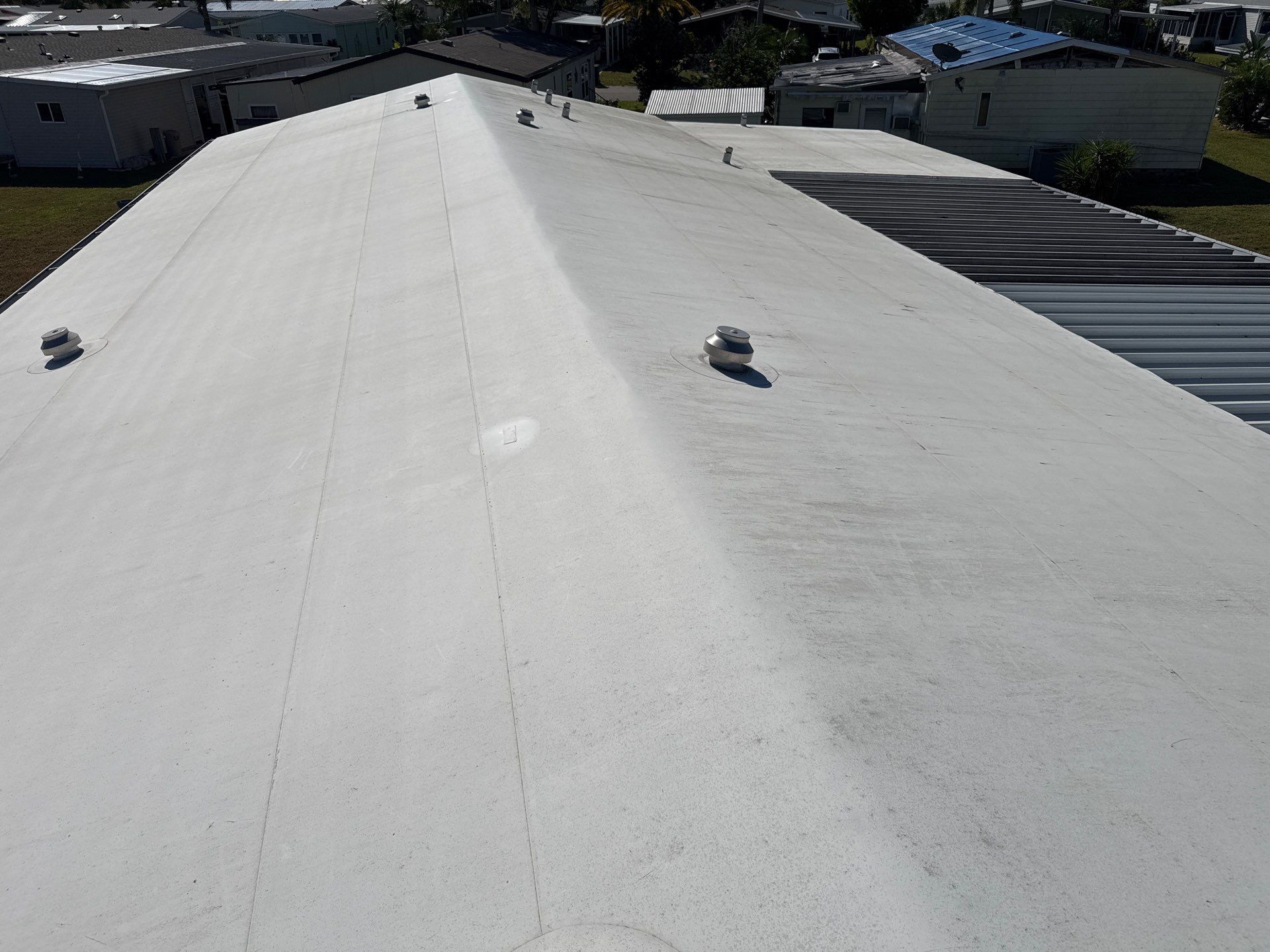 TPO Membrane Mobile Home Roof Cleaning Parrish, FL by Sunshine AquaWash