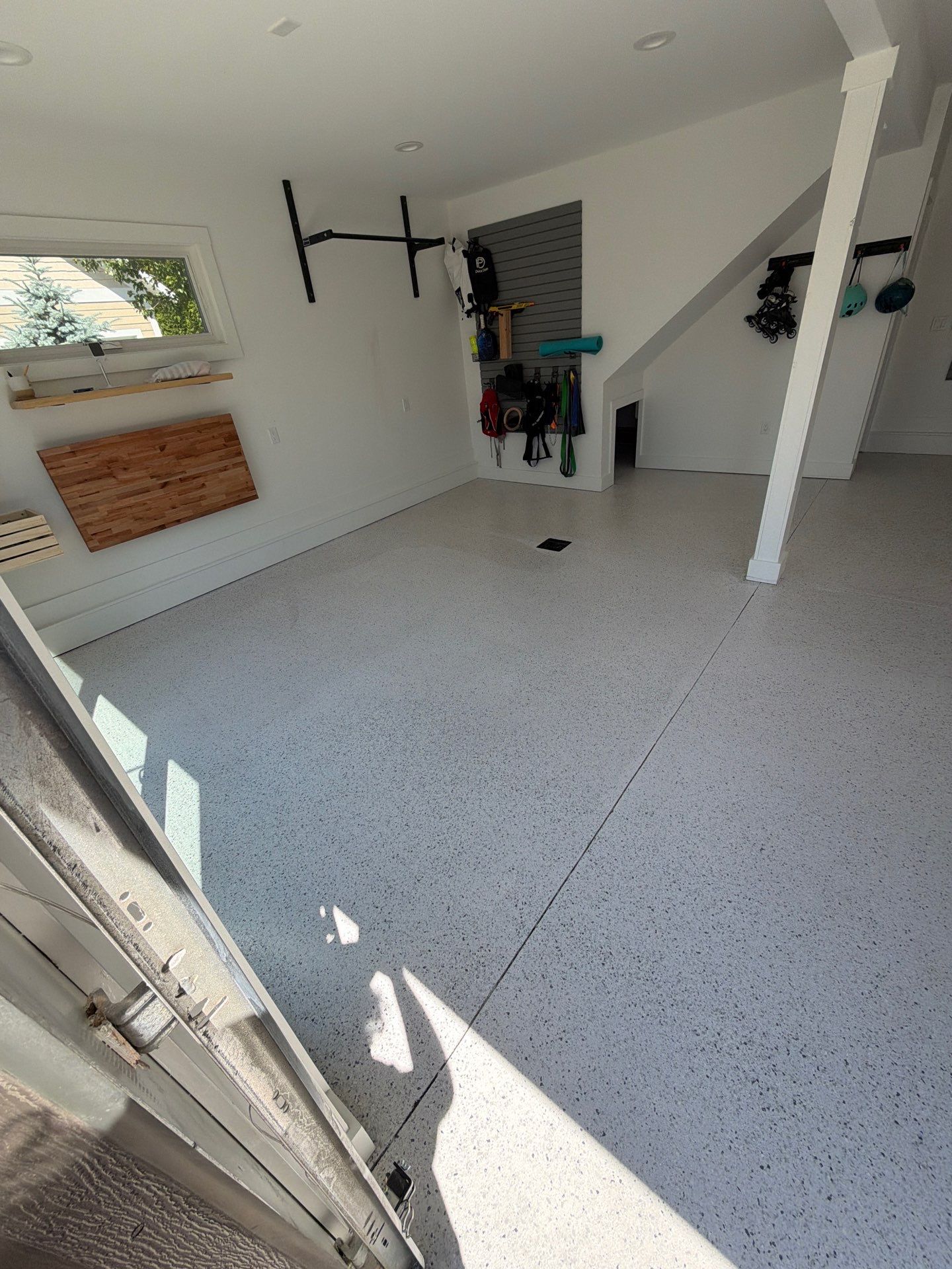Custom Epoxy Flake Floor Coating for Spring Lake Garage by Gordon Painting