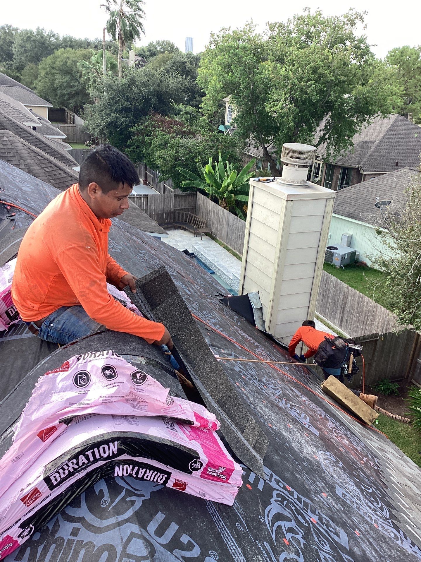 Residential Roofing Installation using Owen's Corning Duration (Lifetime) Shingles by Roof Repair Company