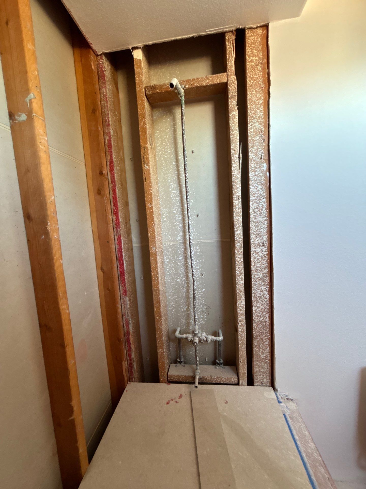 Installing Water Pipe for Shower by Us Plumbing
