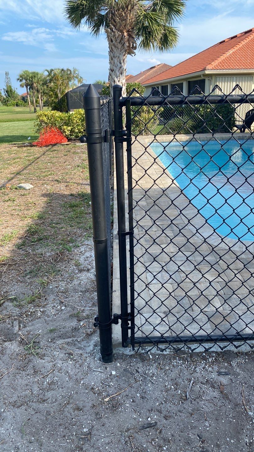 Chain-link Fence Installation using Coated Chain-link Fence by Asap fence and gates, LLC