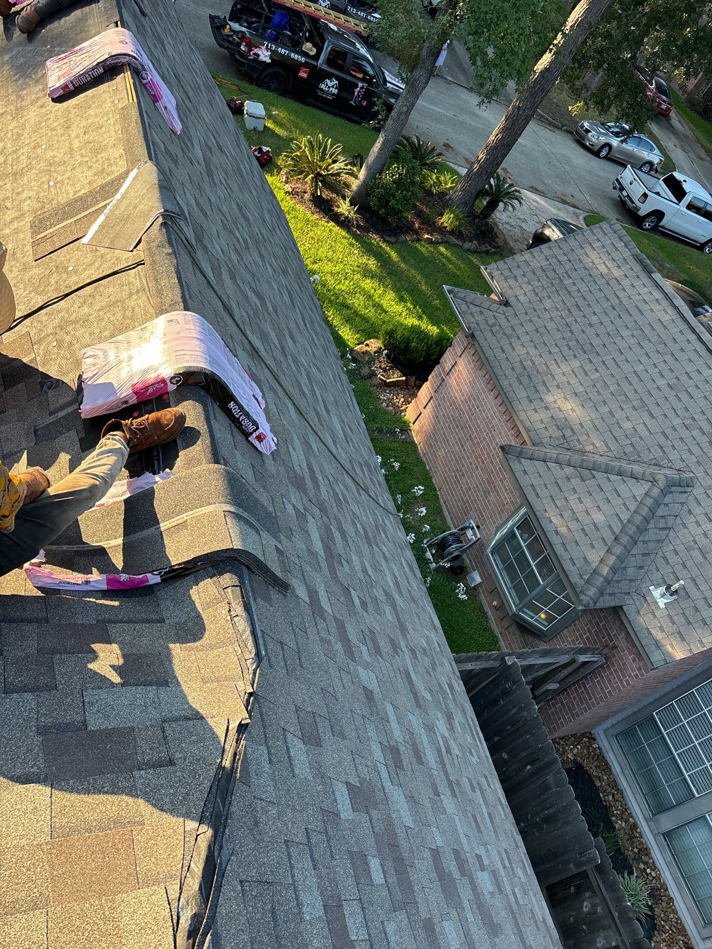 Residential Roofing Installation using Owen's Corning Duration (Lifetime) Shingles by Roof Repair Company