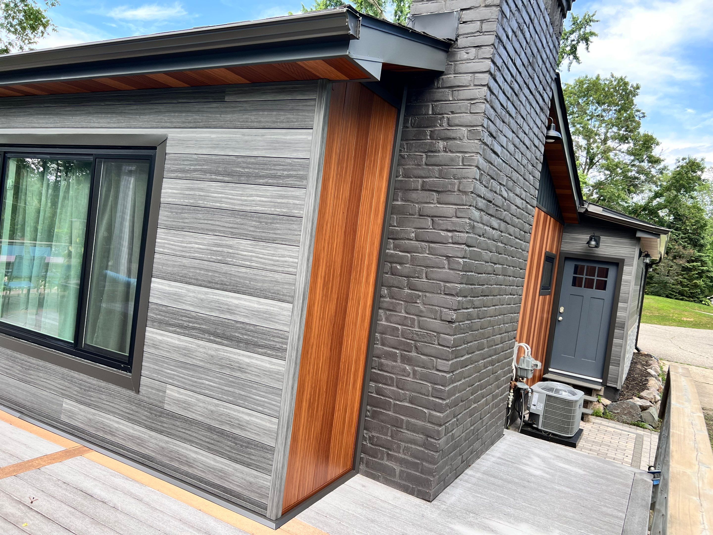 Siding Replacement using Alside Gray Oak by 180 Contractors