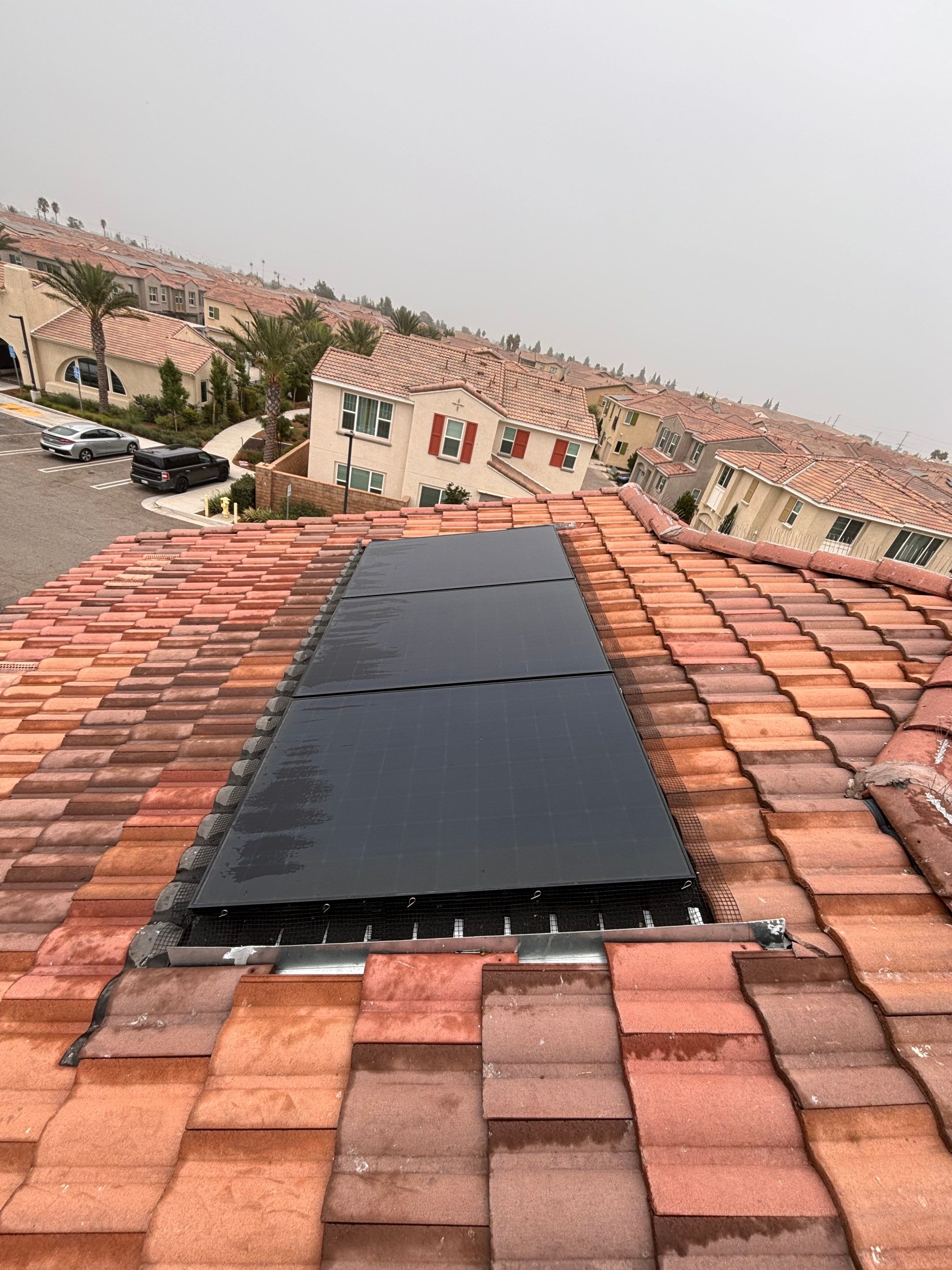 Solar Panel Bird Proofing in Fontana Ca by Palm Coast Solar Cleaning