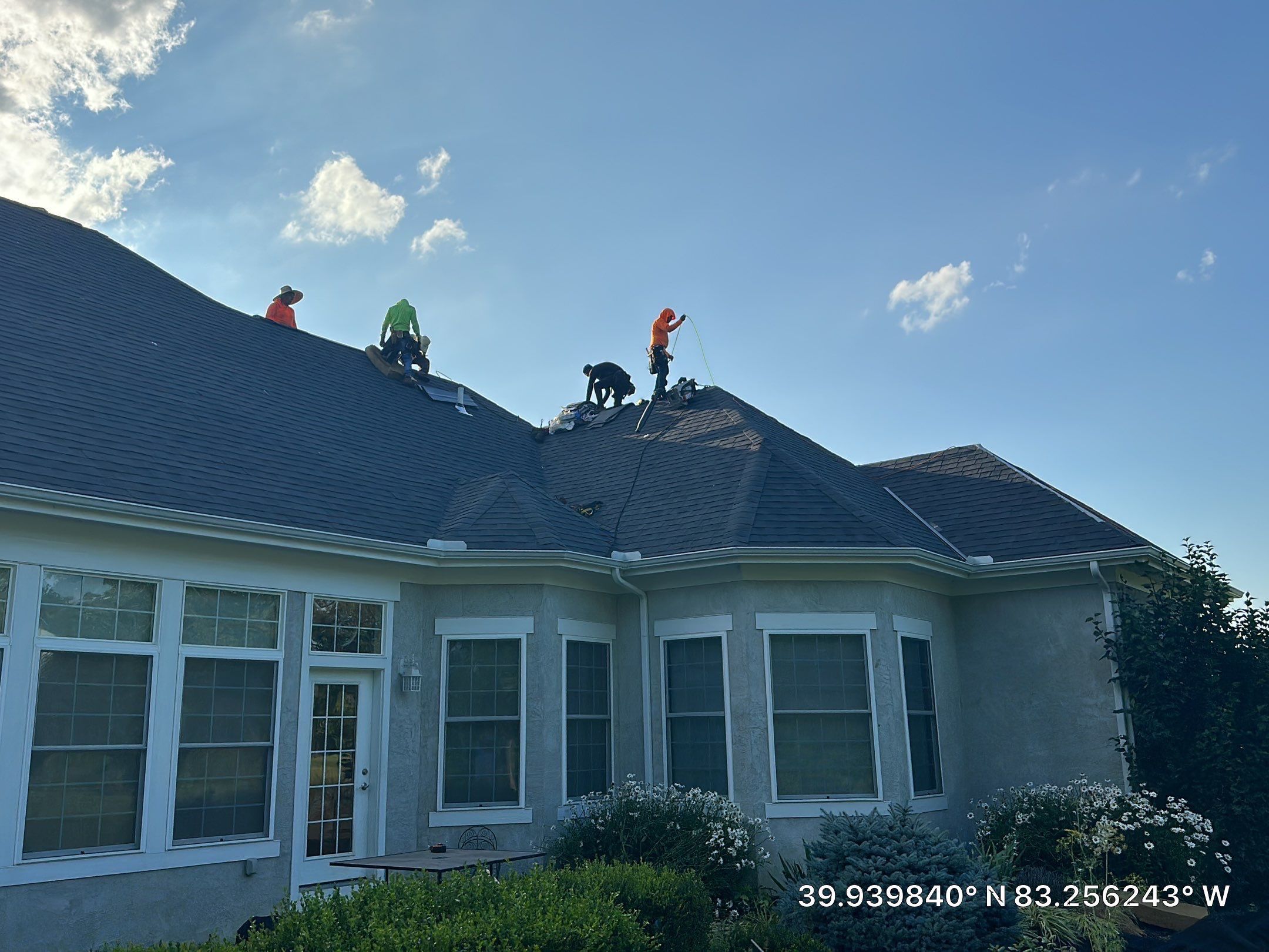 Residential Roofing Installation using Atlas Pinnacle Black Shingles by 614 Exteriors