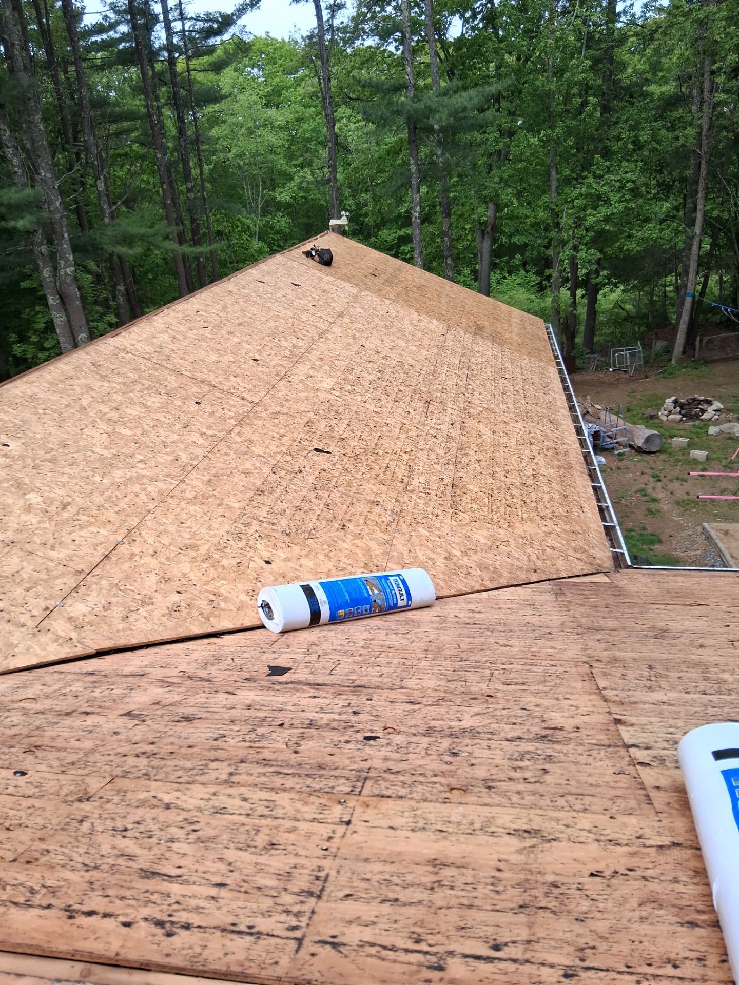 Asphalt Shingle Roof Replacement and Chimney Reflashing in York, Maine by Tall pine roofing