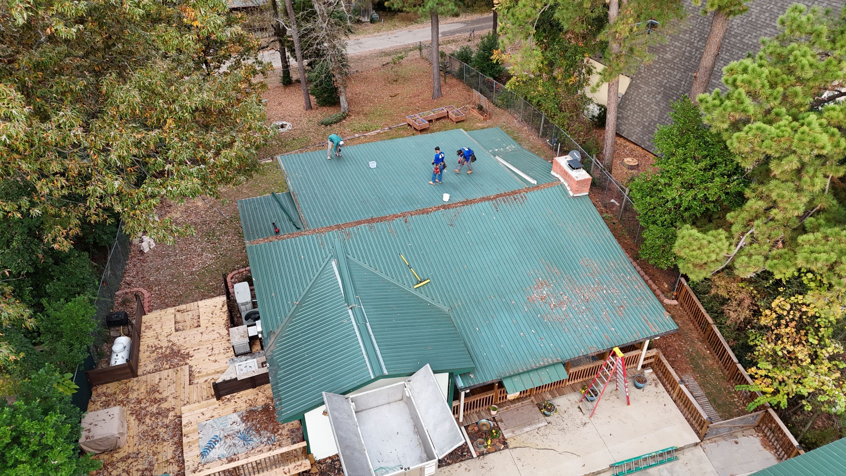 Residential Metal Roof Replacement using 26 Gauge Colored Panels by Hostetler Roofing