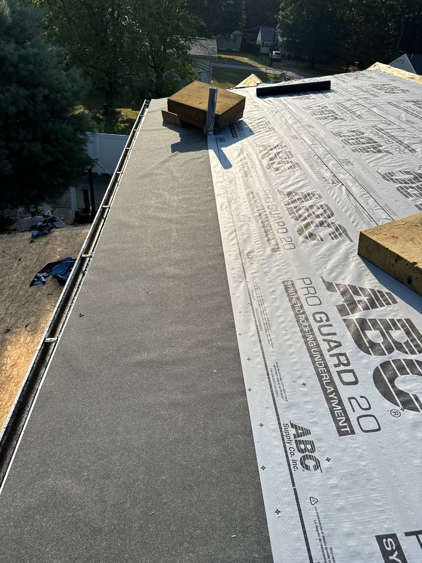 Residential Roofing Installation using Oyster Gray by Rainstoppers Roofing