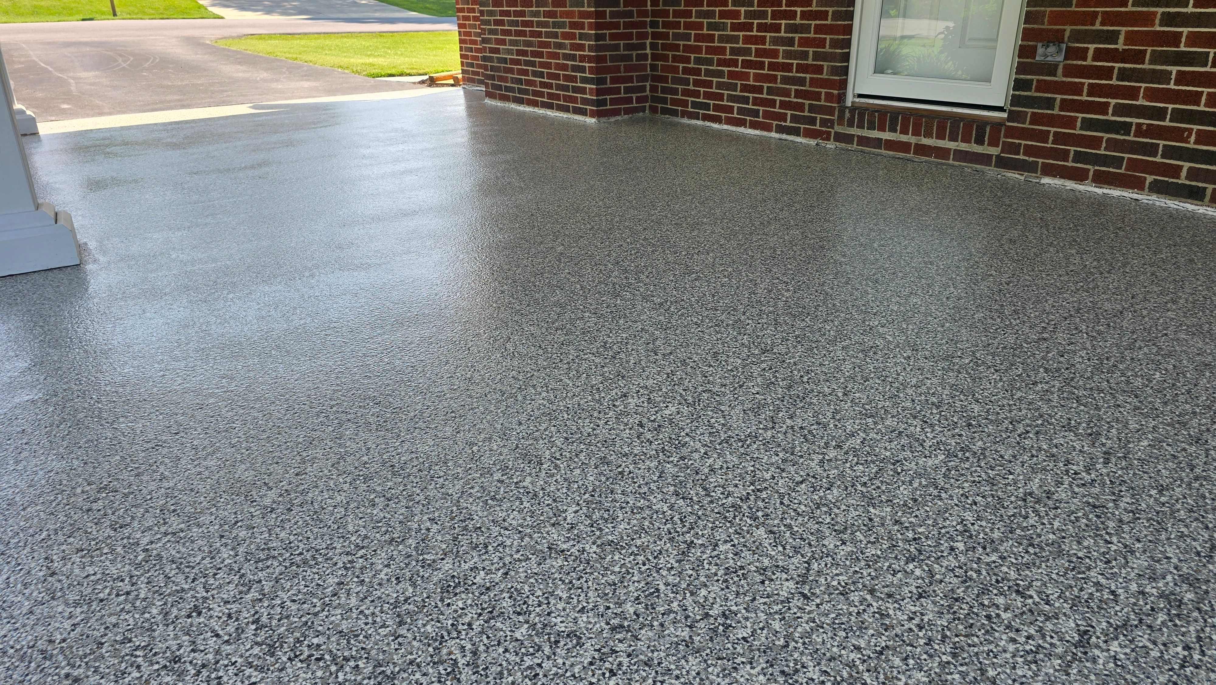 Garage & Patio Using Wombat & Mushroom by Elite Floor Solutions