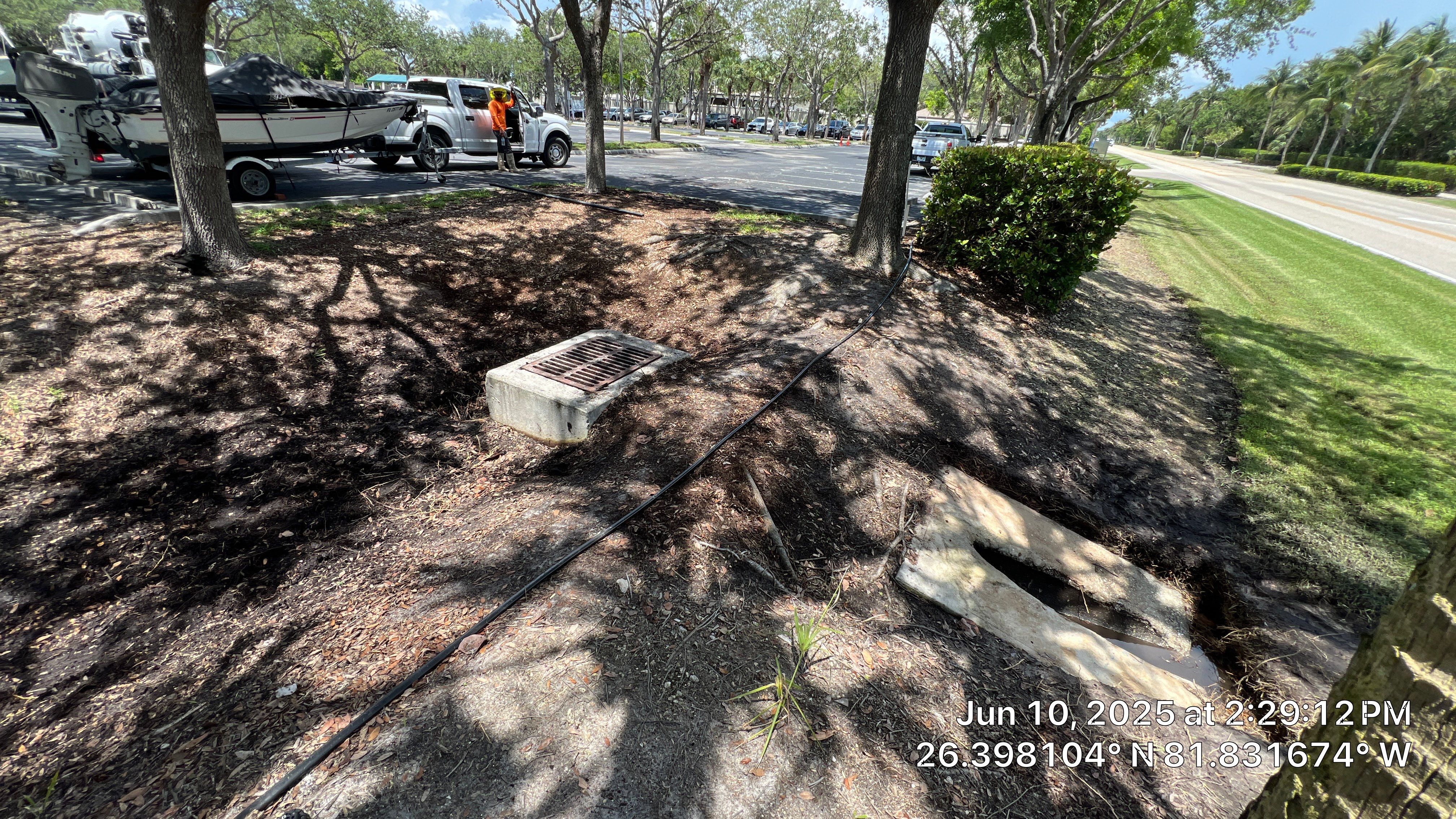 Pelican Landing Beach Parking Lot Stormwater System Maintenance by Don Mar, Inc. Storm Water Solutions