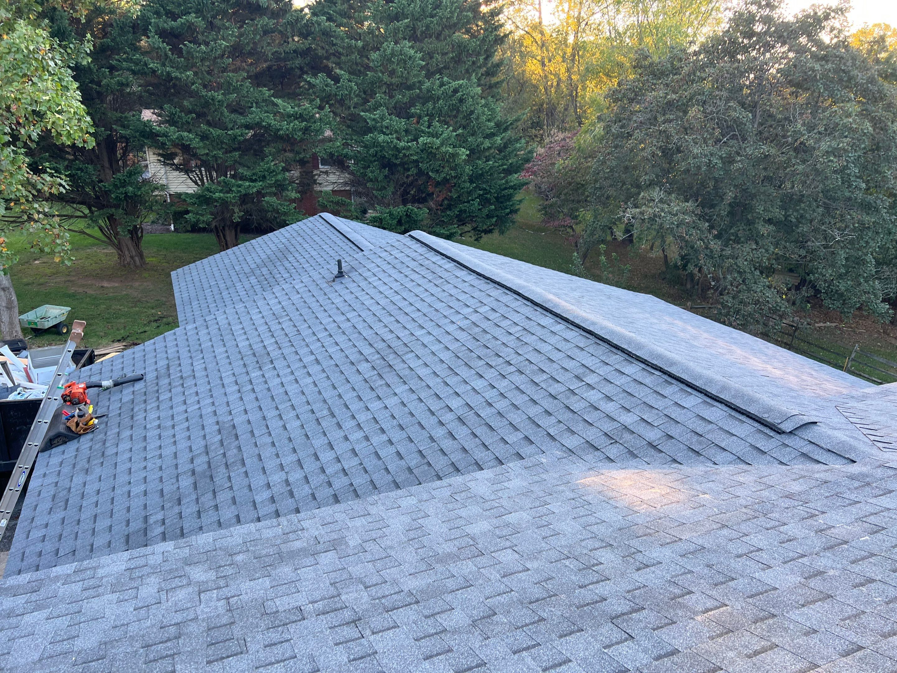 Residential Roofing Installation using Atlas Pinnacle Pristine Pewter Architectural Shingles by Frederick Roof Repair