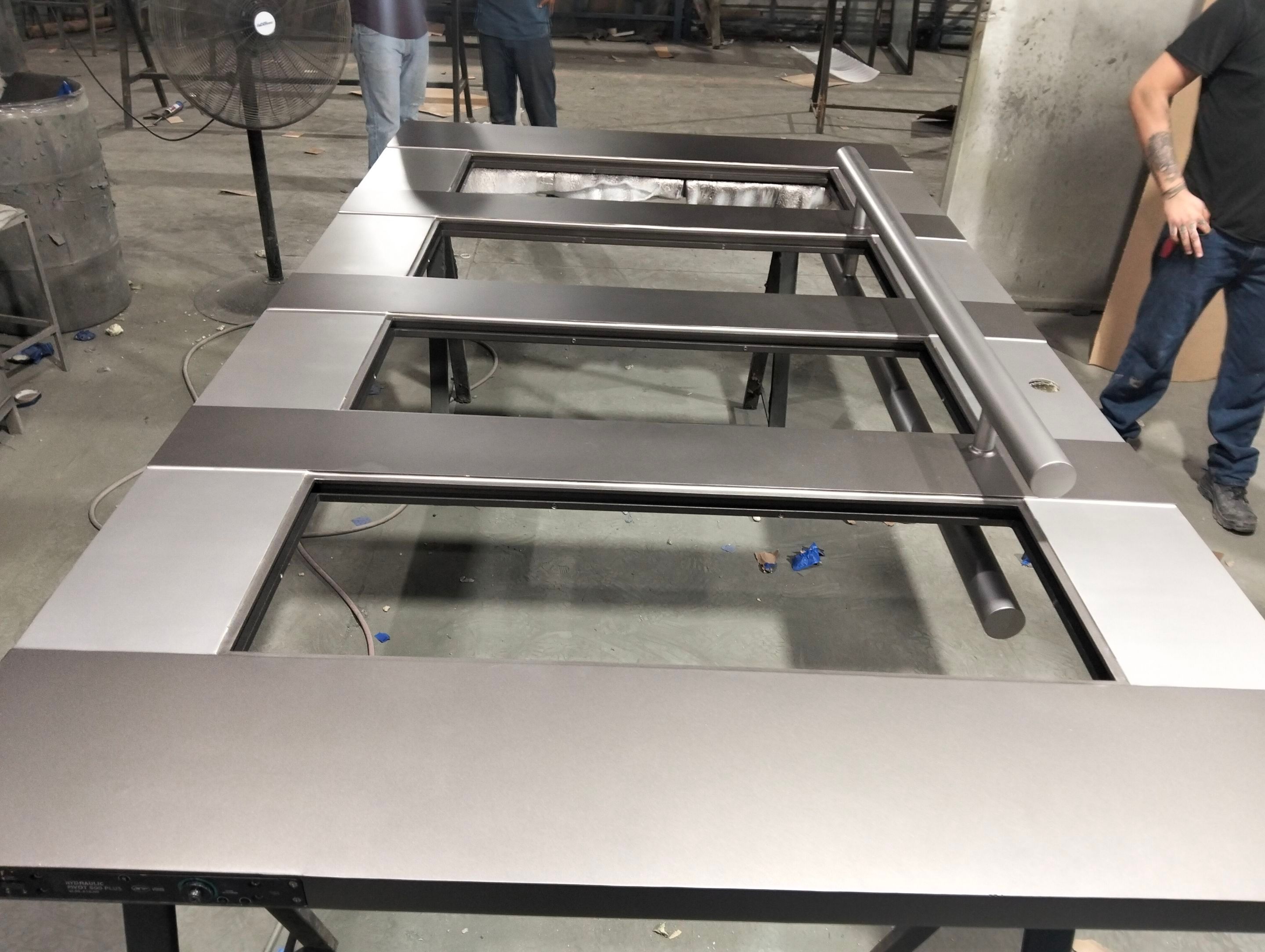 Modern Metal and Glass Entry Door Fabrication and Installation by Solara Custom Living