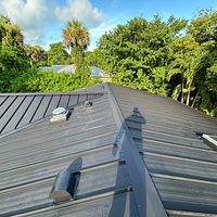.032 Aluminum 1.5" Mechanical Seam Matte Black  by Total Roofing System The Metal Roof Experts