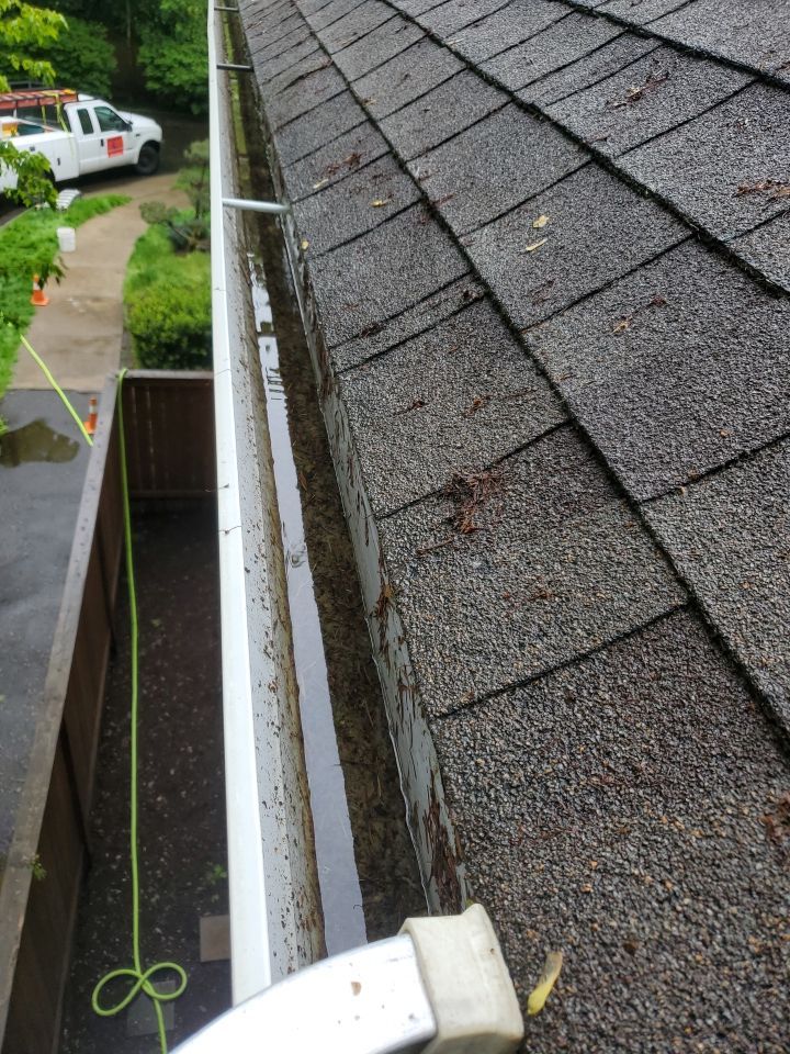 Gutter Clean using Moderate Pressure by Willamette Outdoor Wash LLC