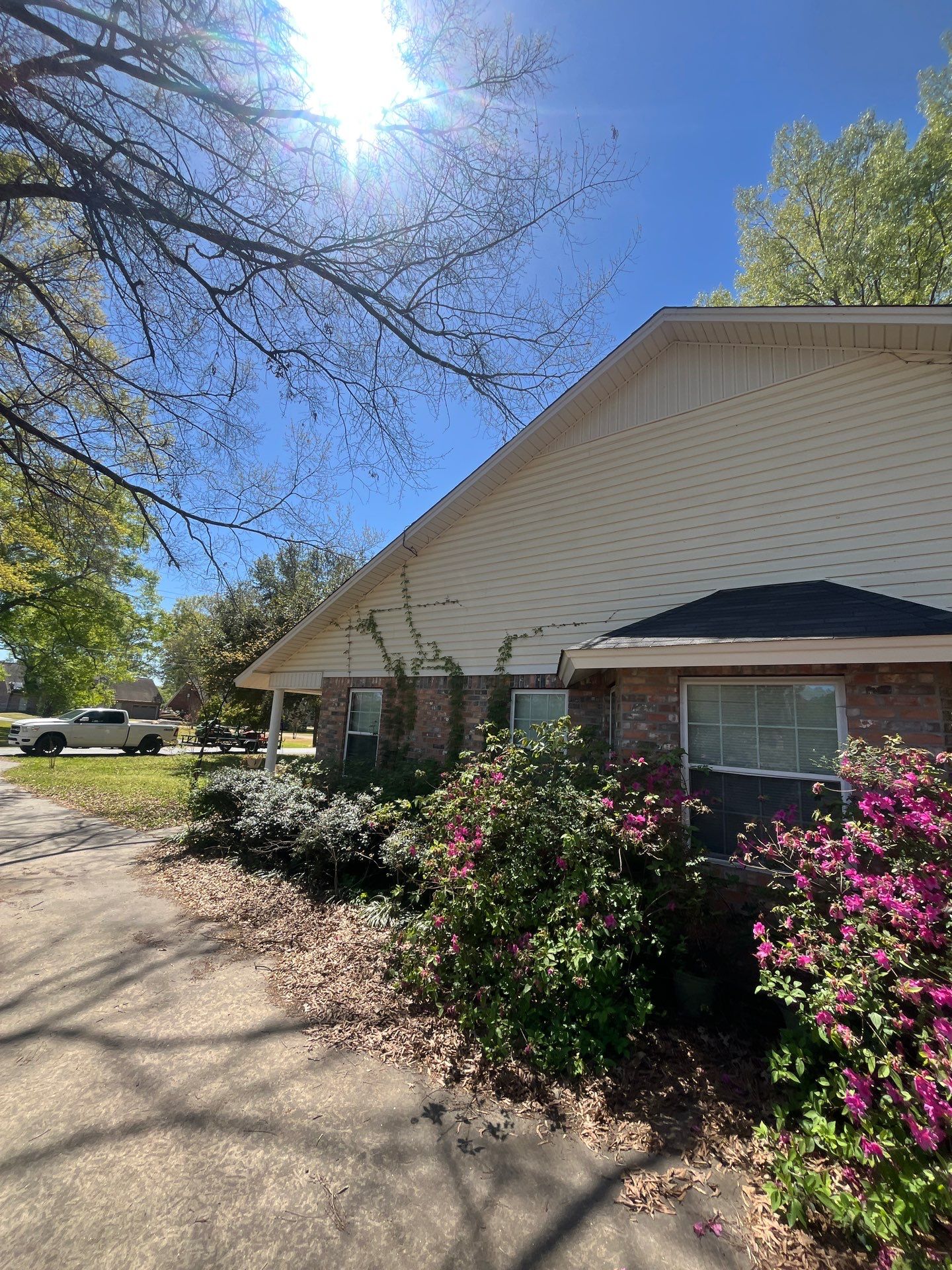 Residential Brick and Siding Exterior Renovation in Sterlington by College Bros Outdoor services