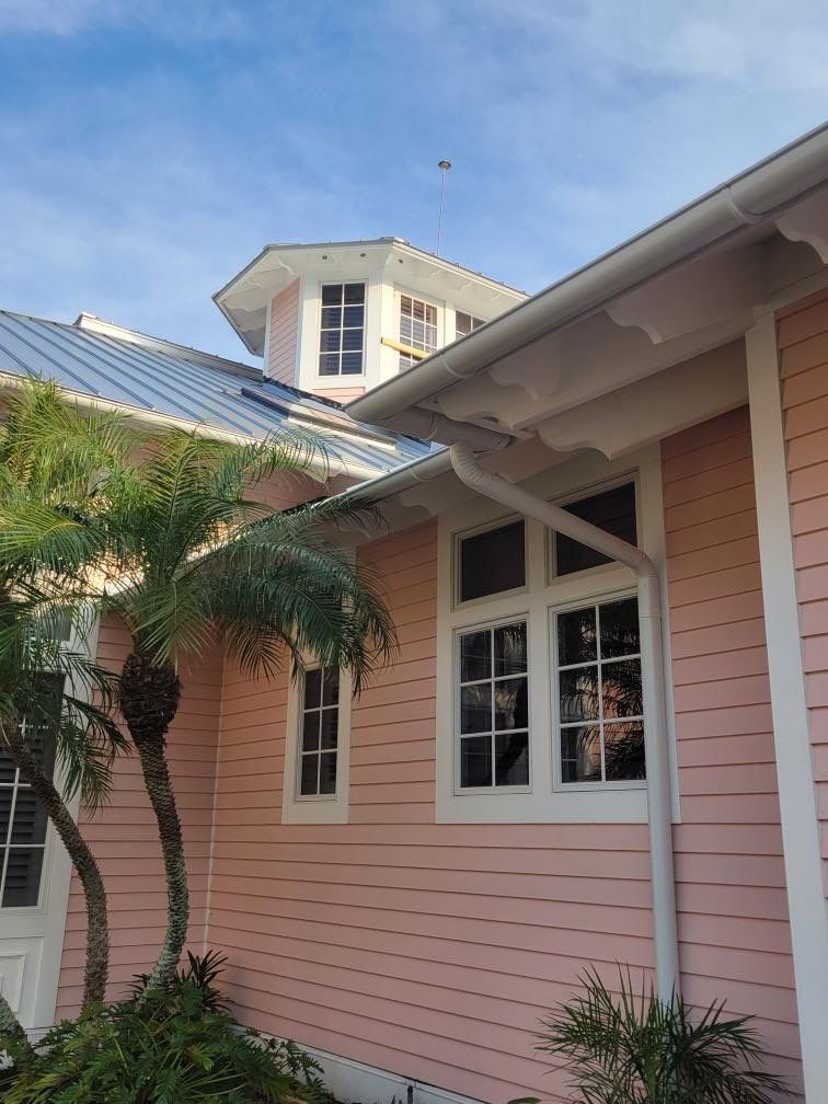 Half-Round Gutters Installation in Boca Grande FL by Gutter Professors