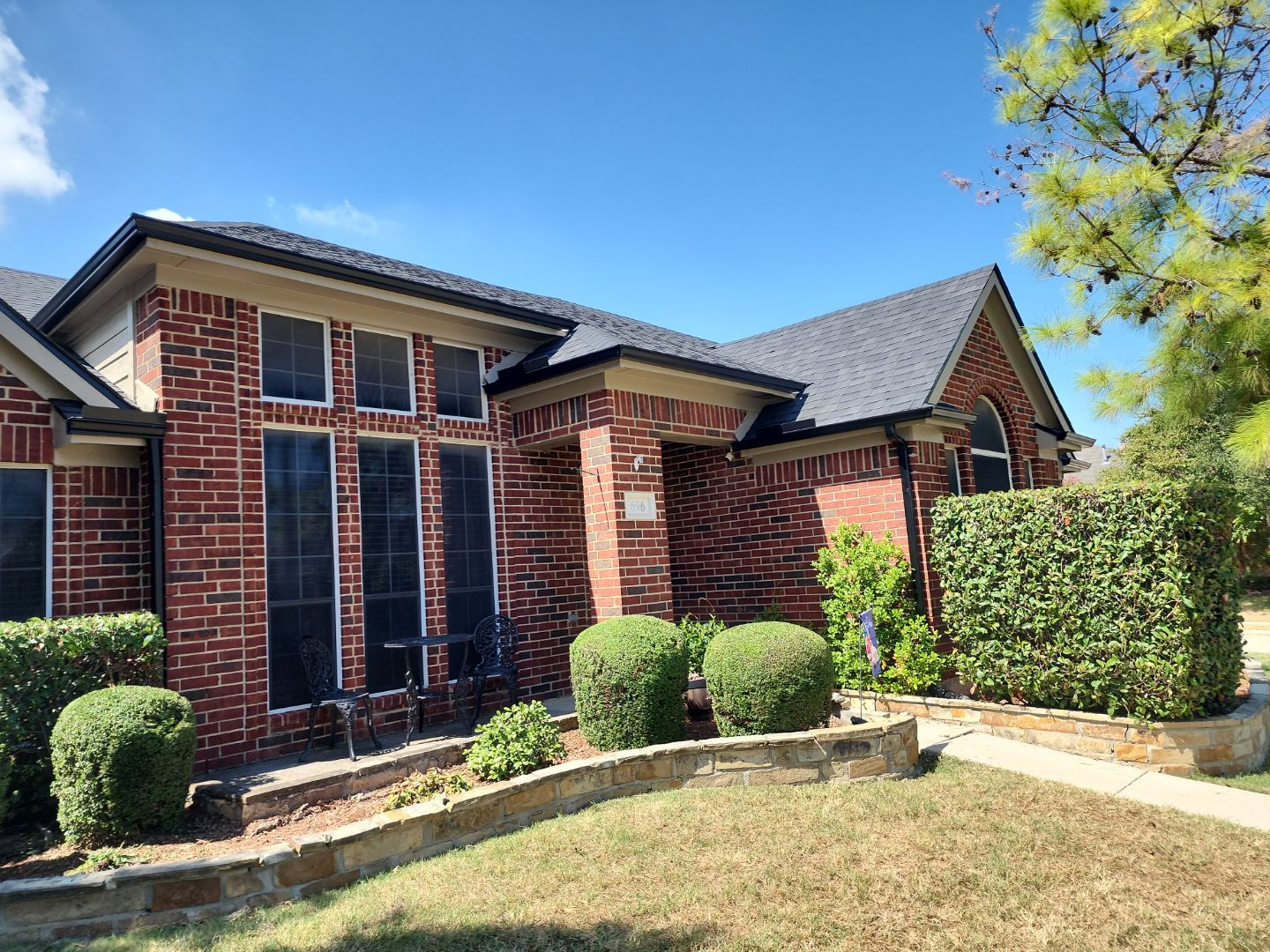 Exterior Makeover Reroof, Gutters and Exterior Paint by Tex-Line Roofing