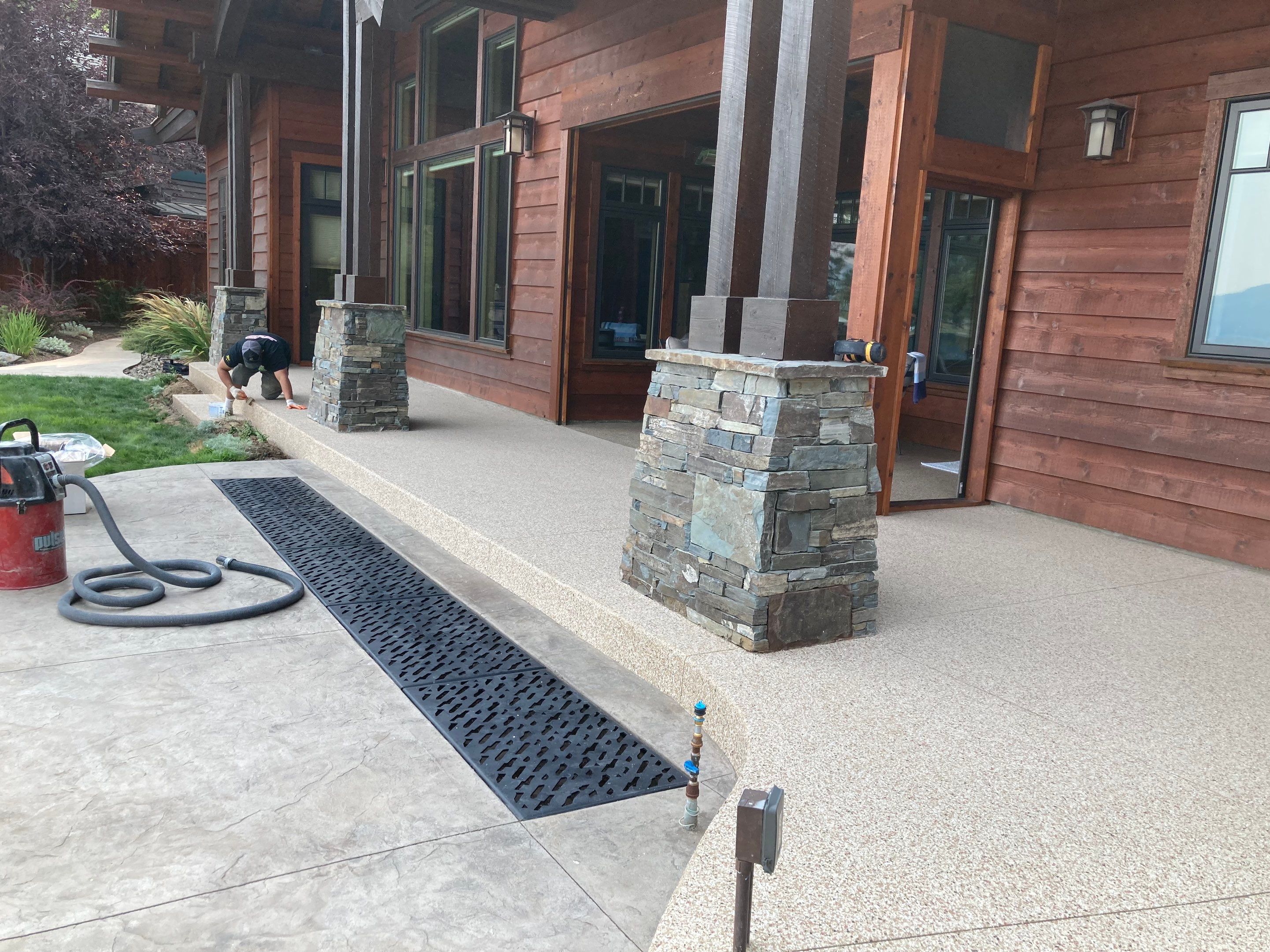 Patio and Walkway using Pecan and the Penntek Evolution Flooring System by Croc Coatings, LLC