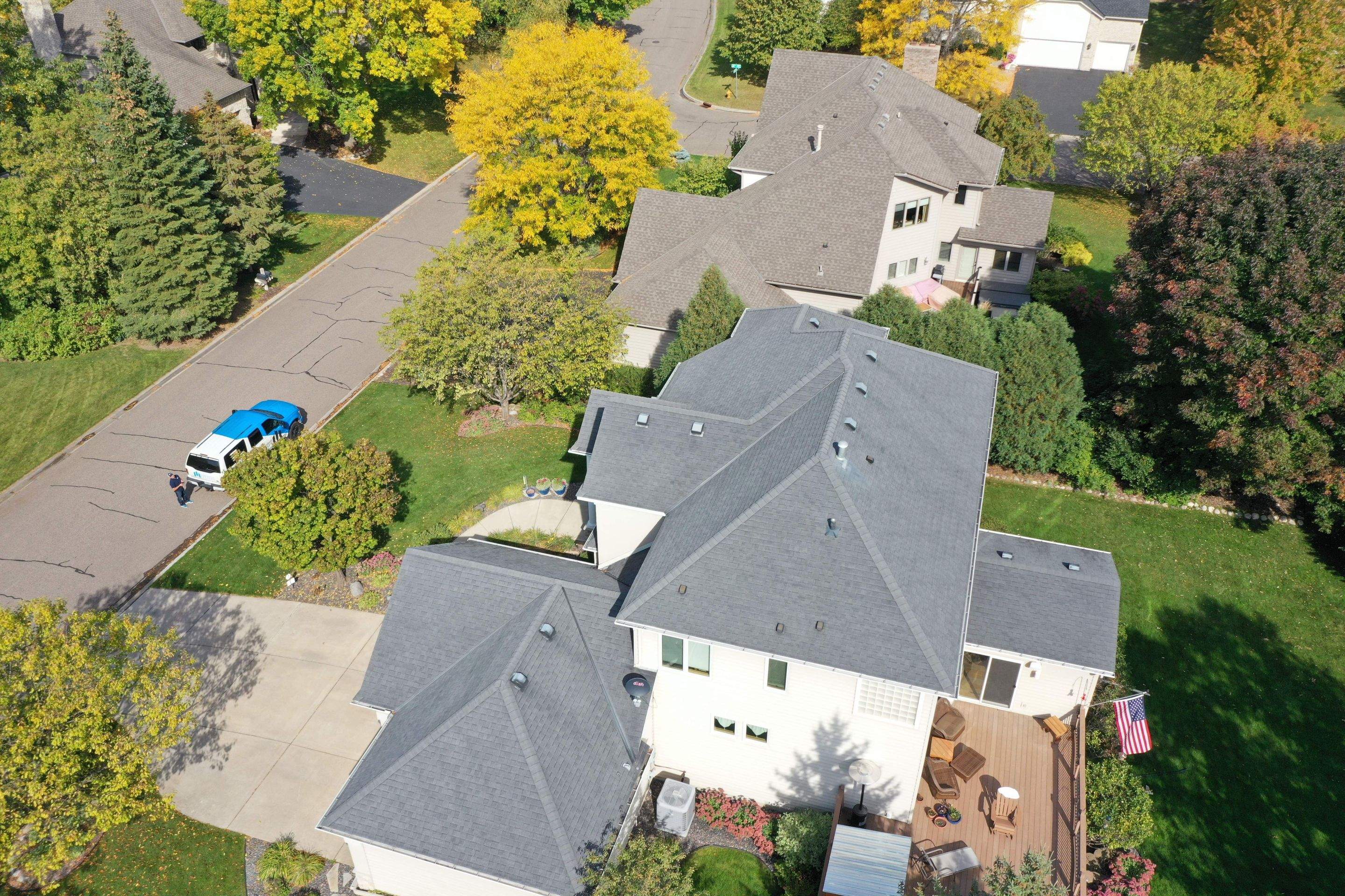 Residential Roofing Installation using Certainteed Landmark Moire Black by MODERN EXTERIOR SYSTEMS