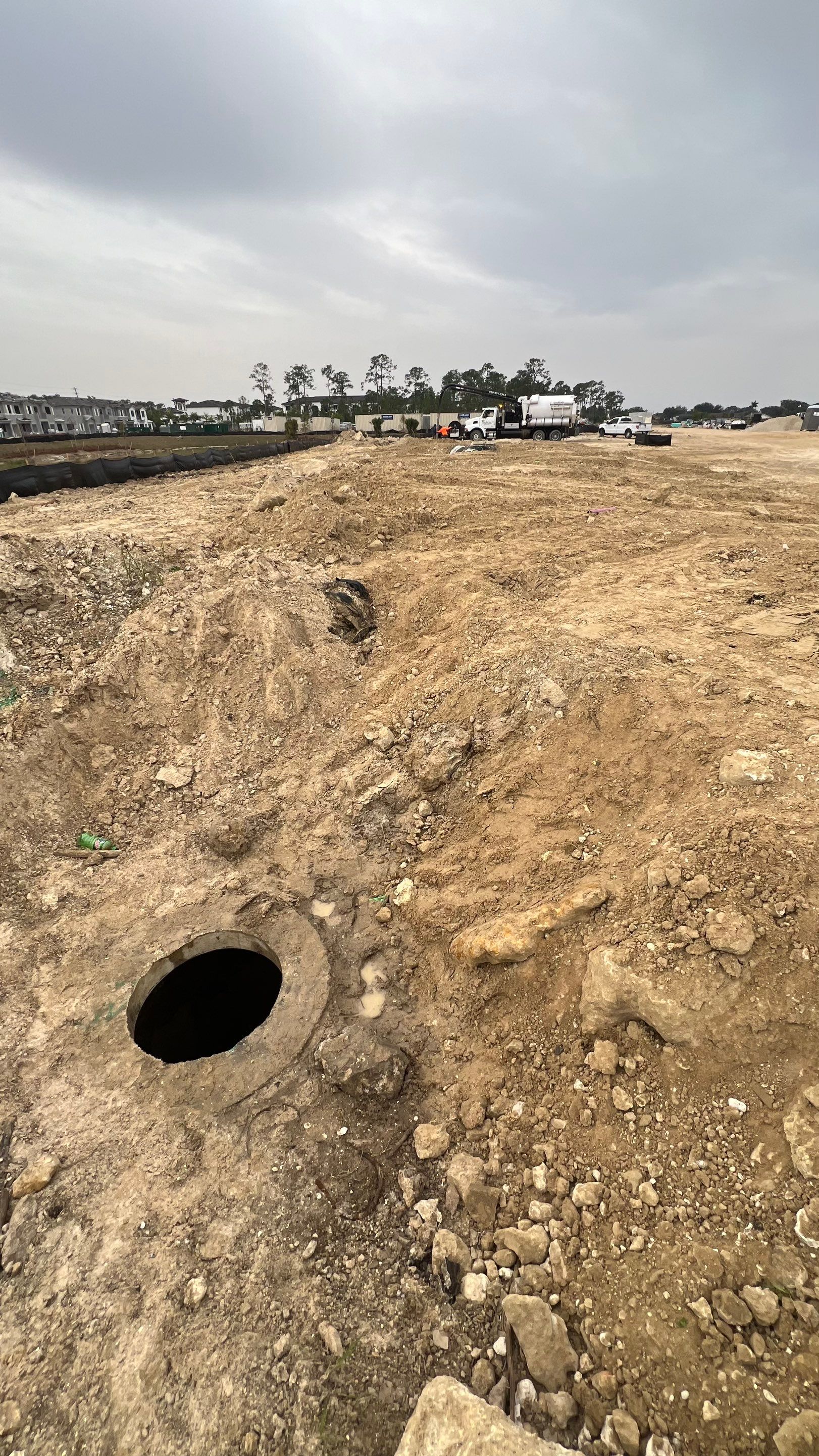 New Residential Construction Community Sewer System Cleaning by APS Power & Water