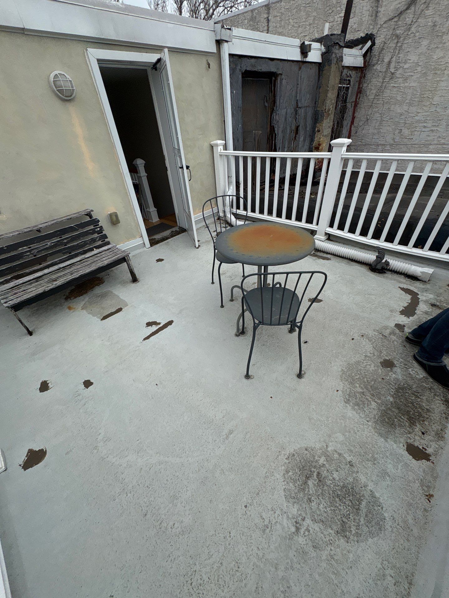 Back Wall & Fiberglass Roof deck Remediation by Philadelphia Quality Roofing