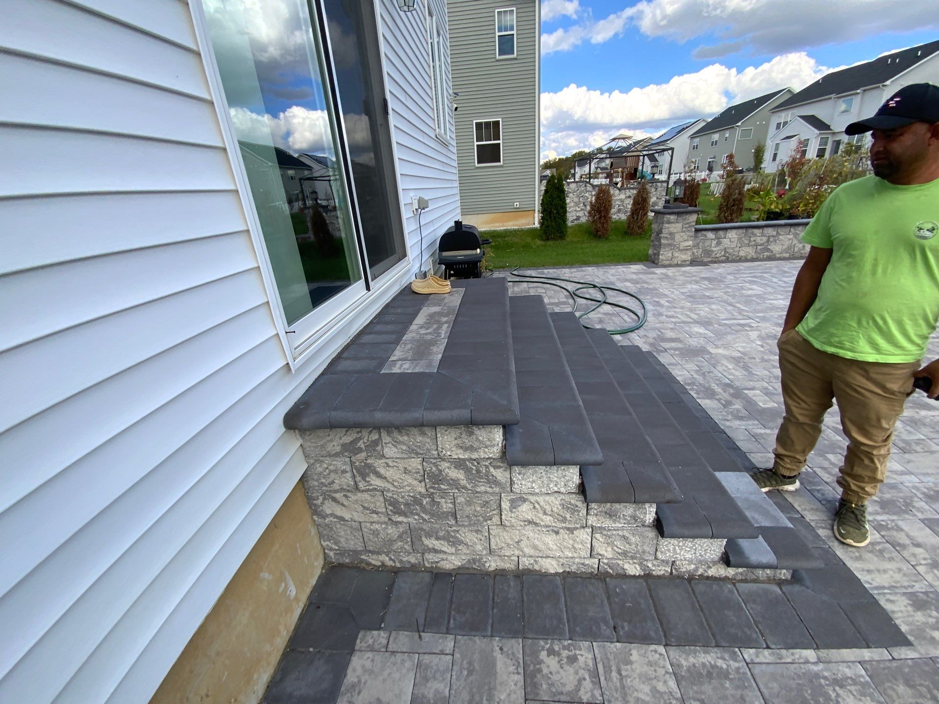 Custom Belgard Paver Patio Design & Installation in Delaware by Studio G Indoor Spaces & Outdoor Living