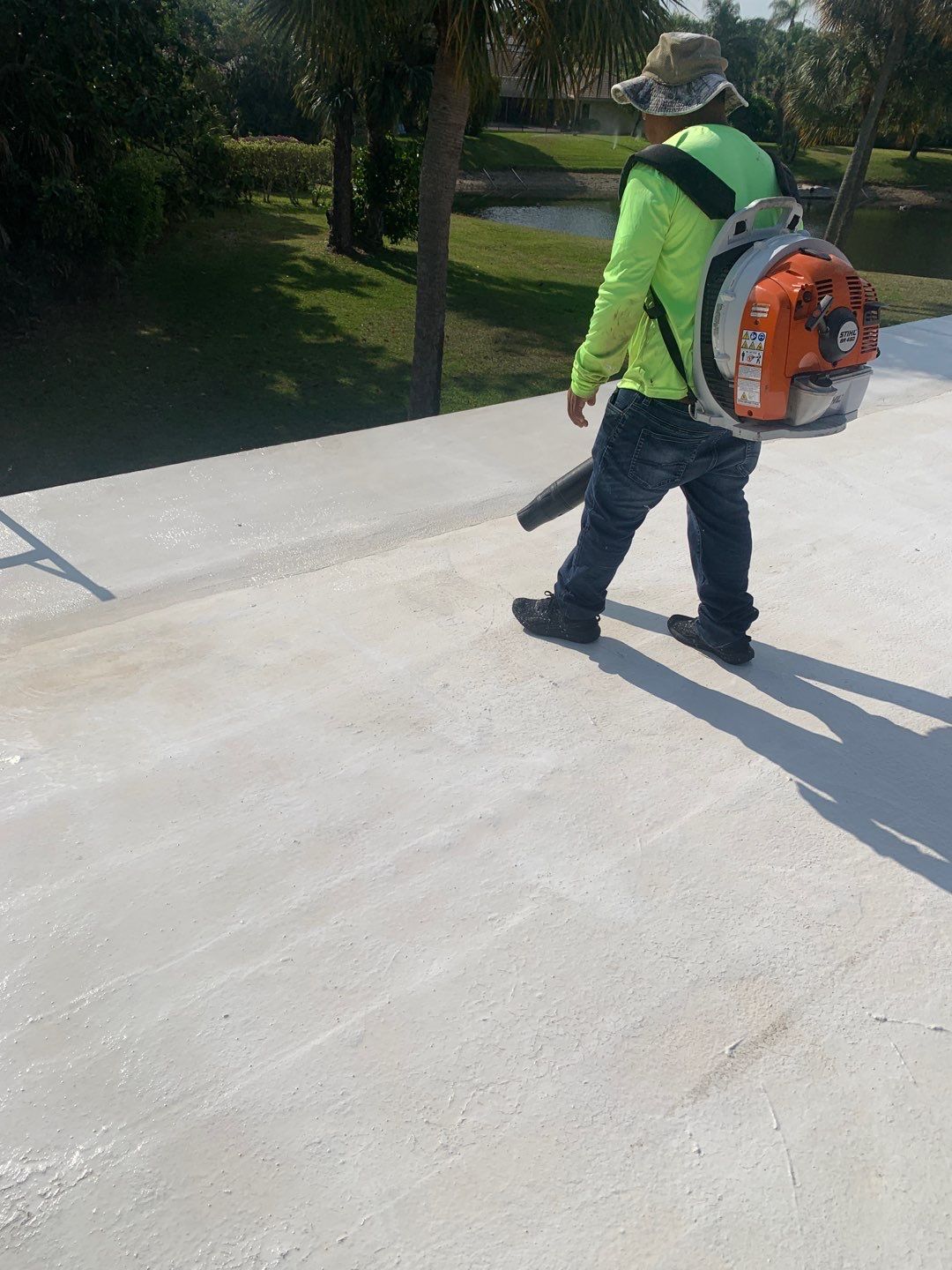 100% Silicone Roof Coating Repair using Tropical #924 Silicone Roof Coating by Morton Roofing, Inc.