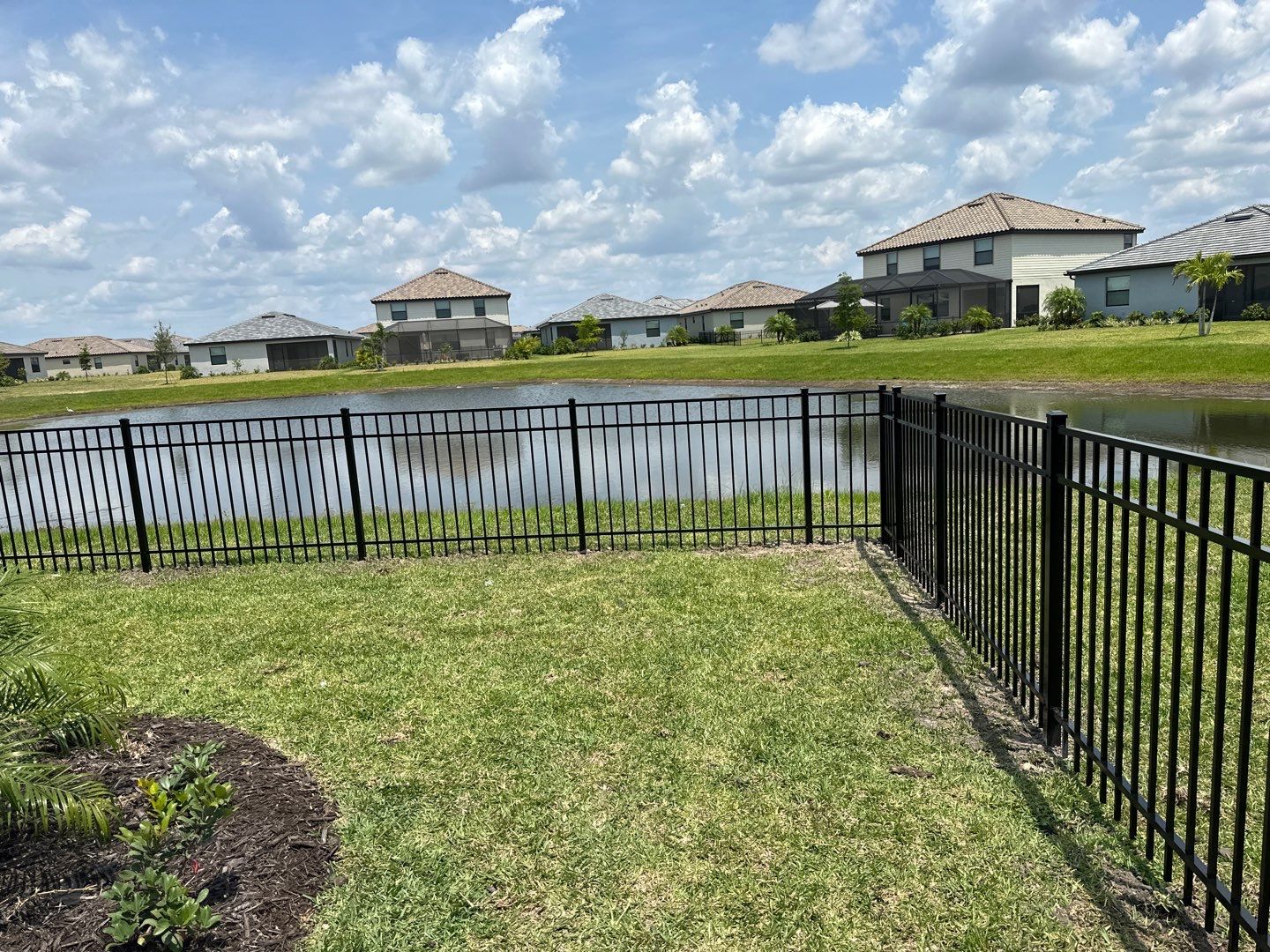 Aluminum Fence Installation using Black 3 Rail Aluminum Fence by Asap fence and gates, LLC
