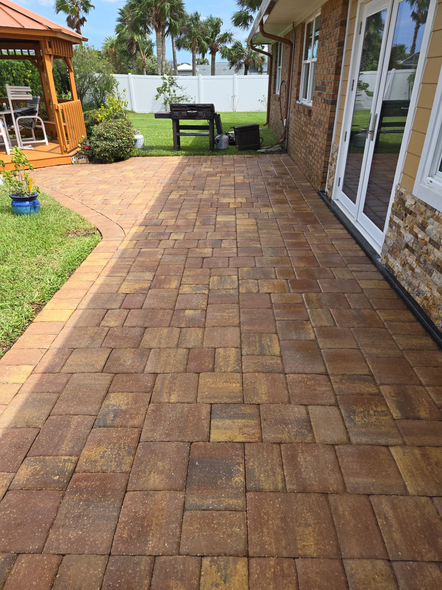 Paver Driveway and Patio using Concrete Sealant by DuraSeal