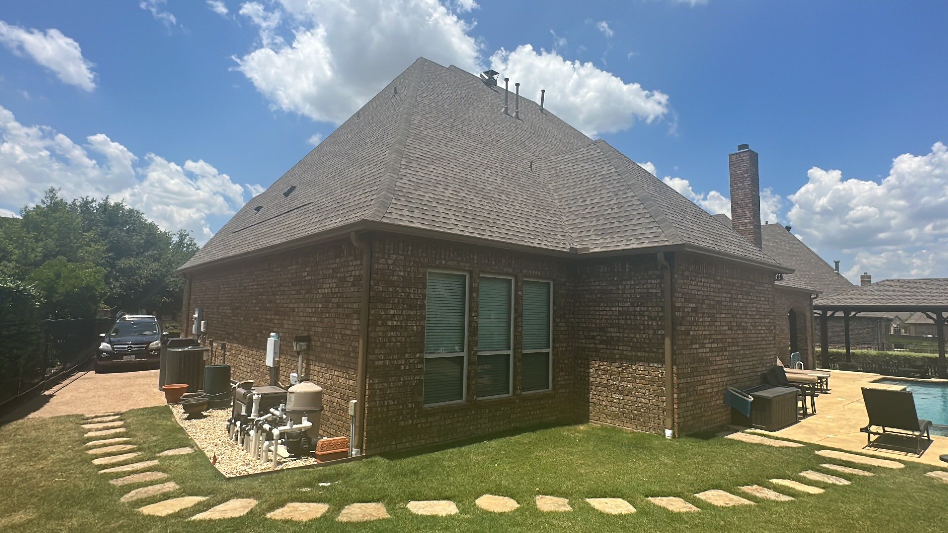 Beautiful Estate Remodel - Roof, Copper Gutters, Exterior Stain, Siding Replacement by First United Roofing & Construction