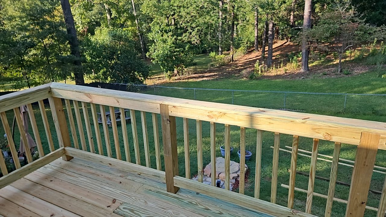 Split Rail Trail - Deck Installation  by Pillar and Pine