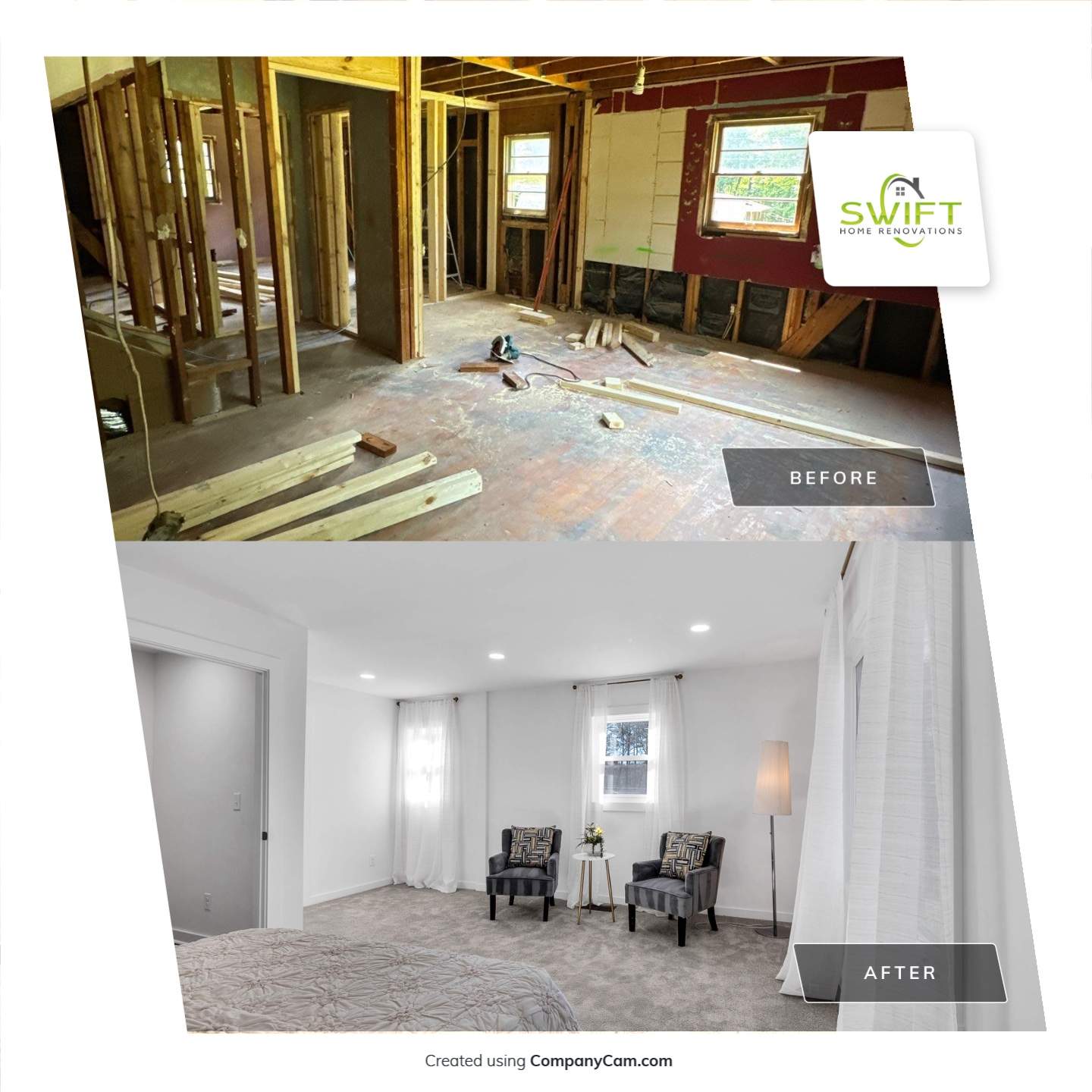 Complete Interior Home Renovation and Basement Finishing in Marietta by Swift Home Renovations 