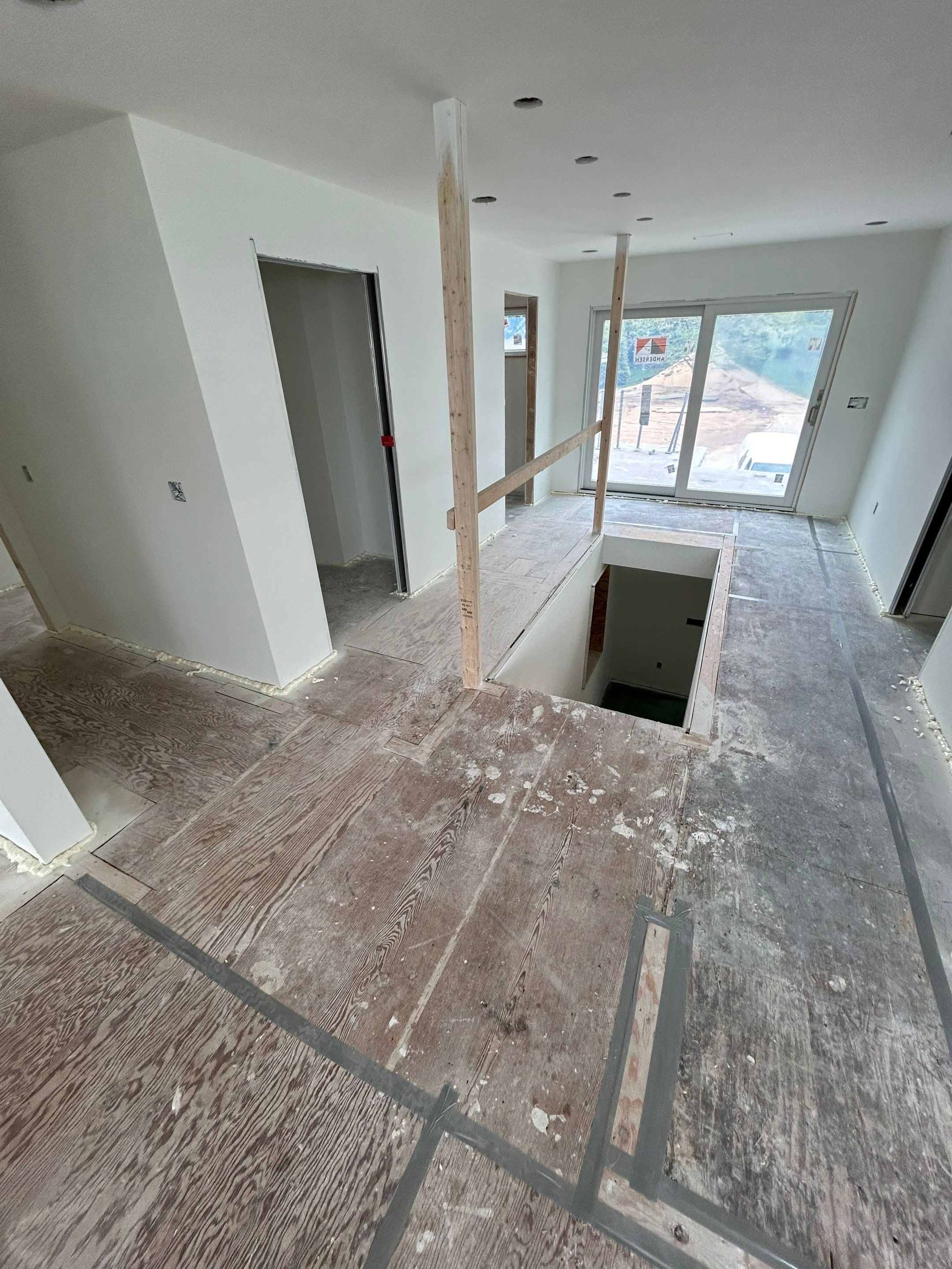 This project has it all!!!! Custom Flooring, Leveling Service, Custom Stair parts and pieces, risers, blue pad cover - all inclusive service from RTB! by RTBaldwin Hardwood Floors