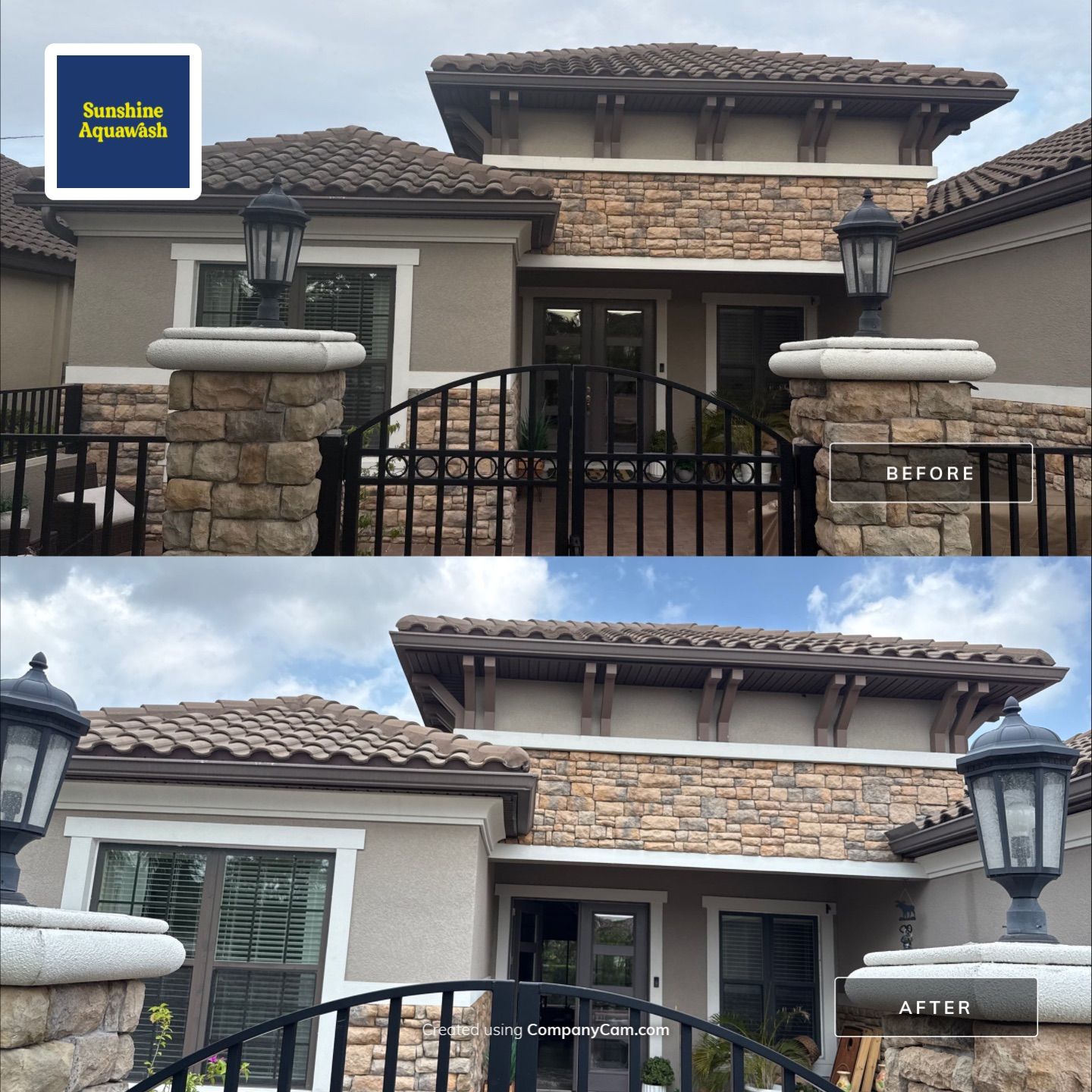 Tile Roof Cleaning in Artisan Lakes Community – Palmetto, FL by Sunshine AquaWash