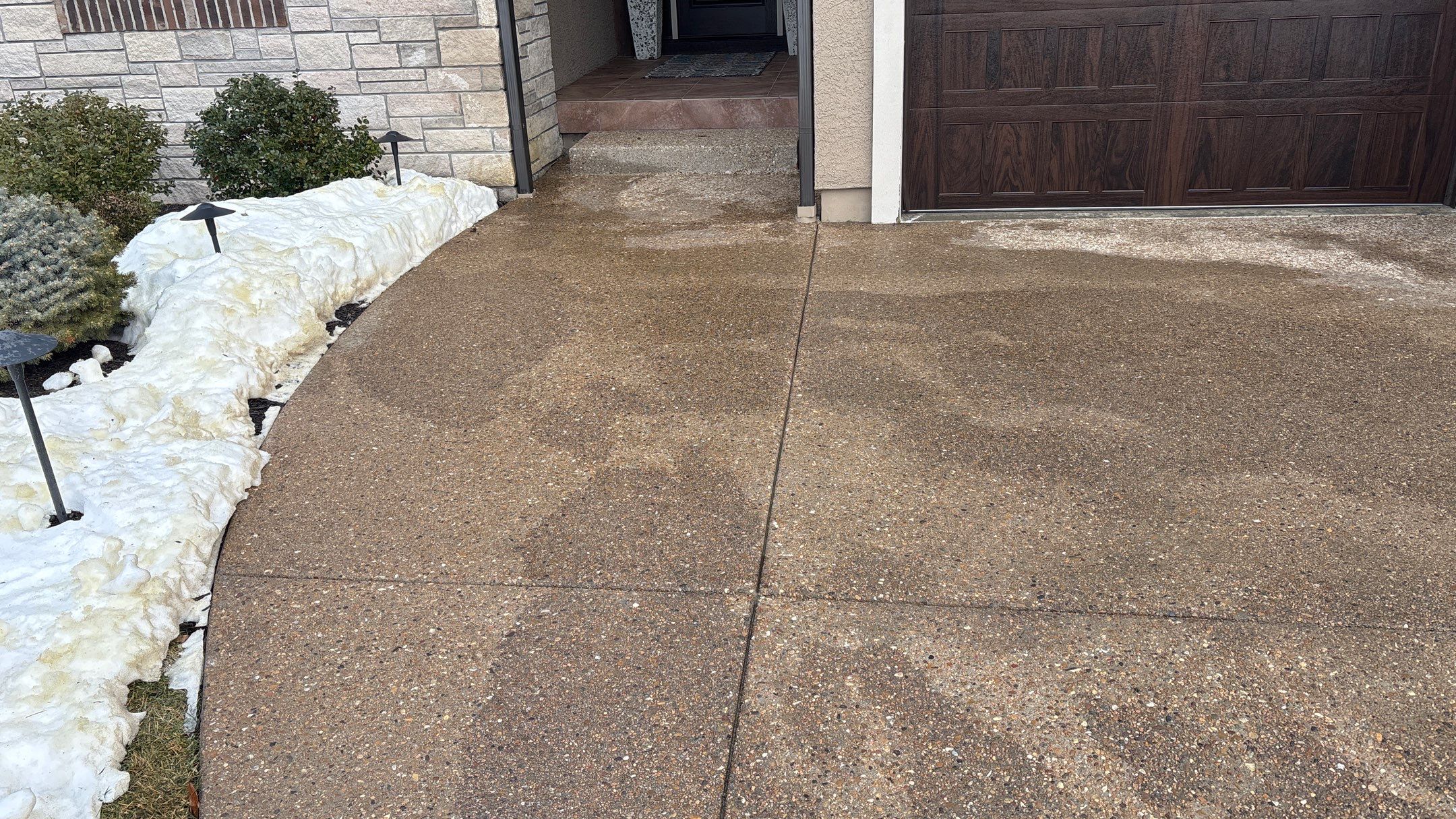 Two-Tone Driveway Resurface - Olathe, KS by Big Red Decorative Concrete, LLC