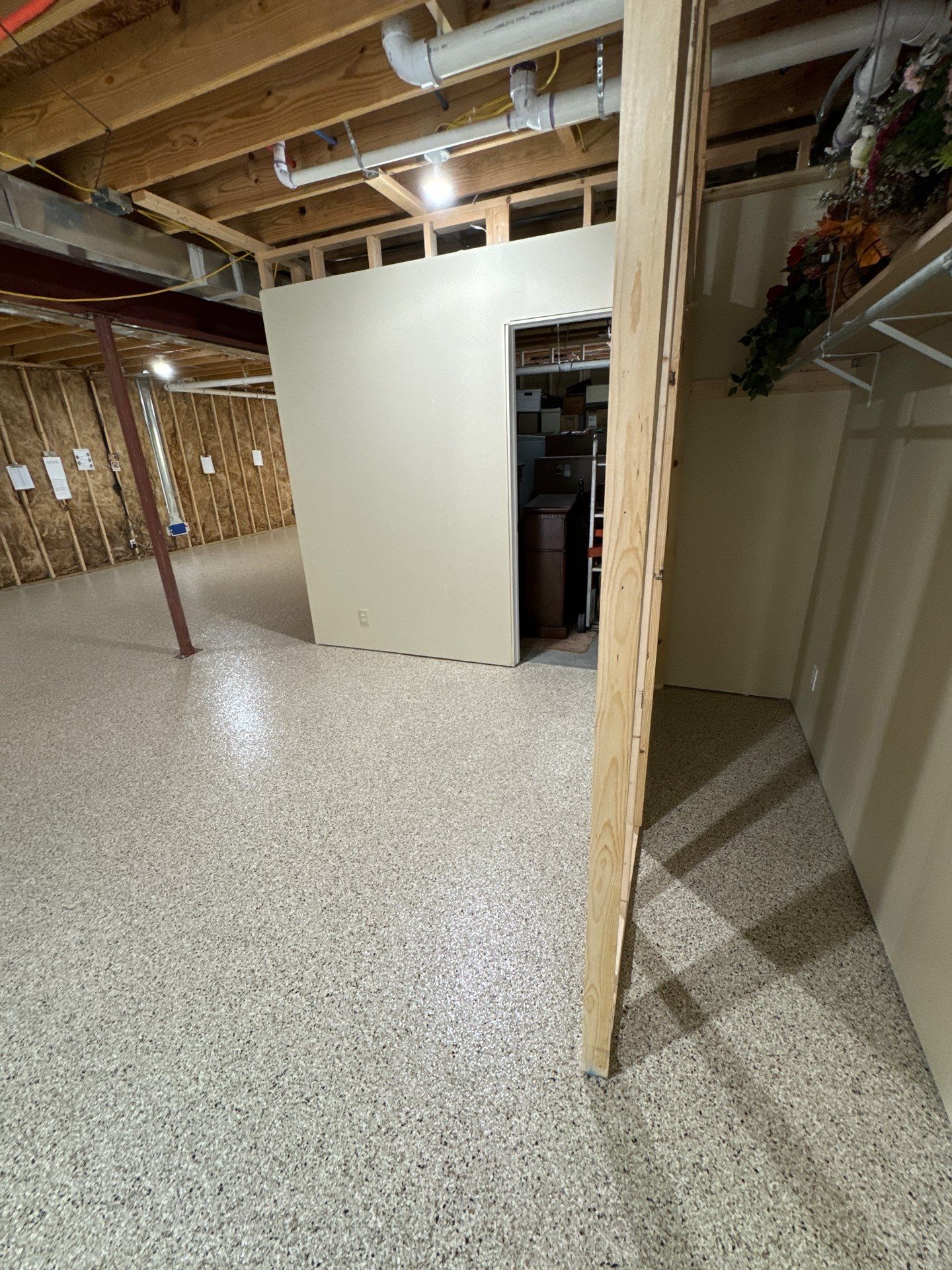 Shoreline Basement Floor Coating by Level 10 Coatings