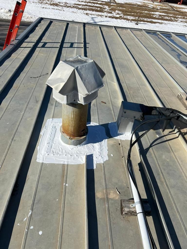 Roof Repair on a metal roof  by Grell Roofing, LLC