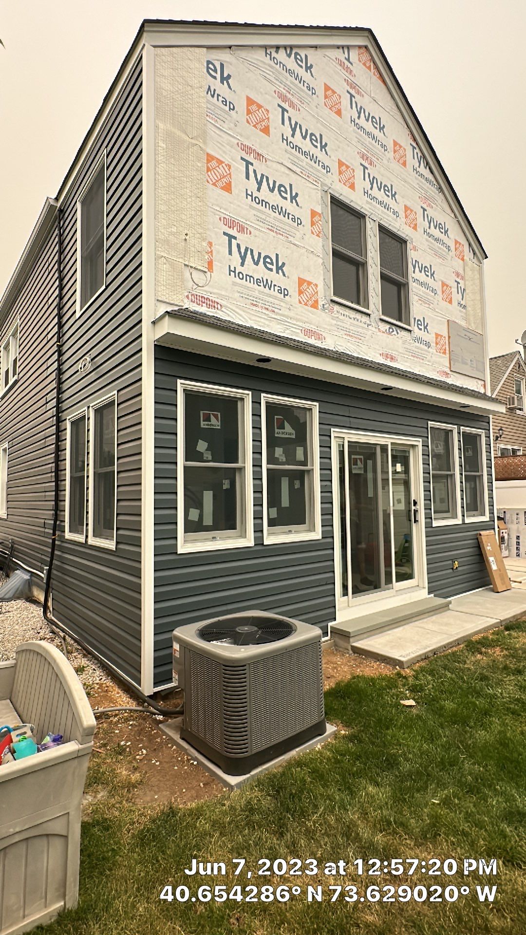 Gutter Installation using 5"white K style seamless gutters and 2x3 white leaders by Above All Gutters 