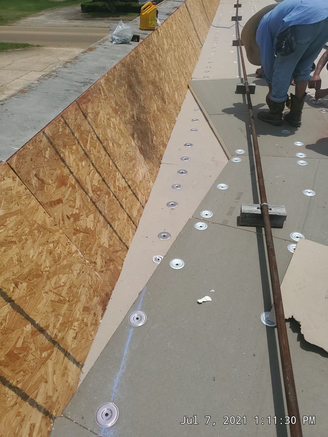 Commercial Roofing Installation using 50 mil PVC by Hostetler Roofing