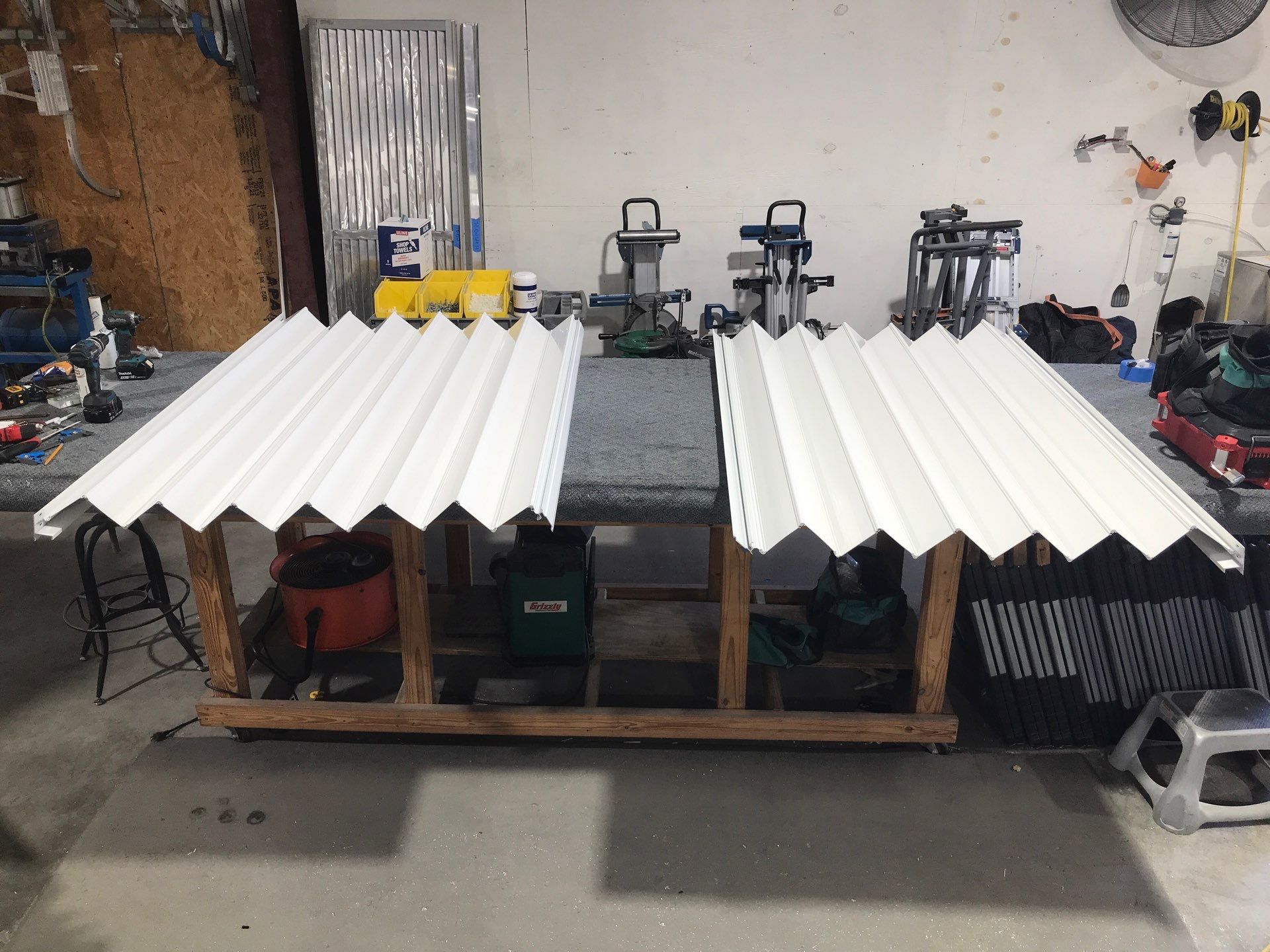 Residential Accordion Hurricane Shutter Installation in Fountain, Florida by Brannan Aluminum Inc.