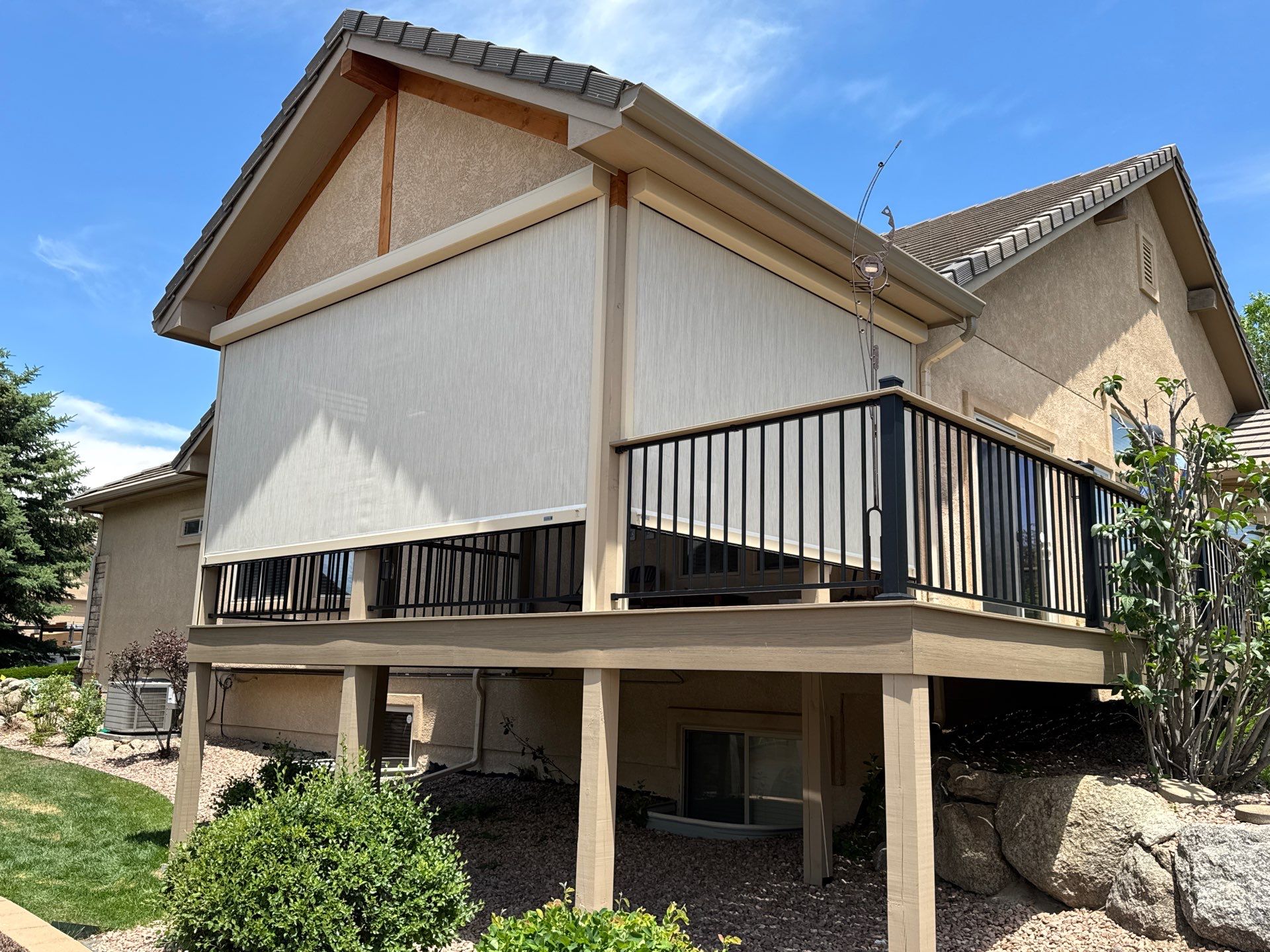 Motorized Screens using Progressive MagnaTrack Screens by Outdoor Solutions Colorado
