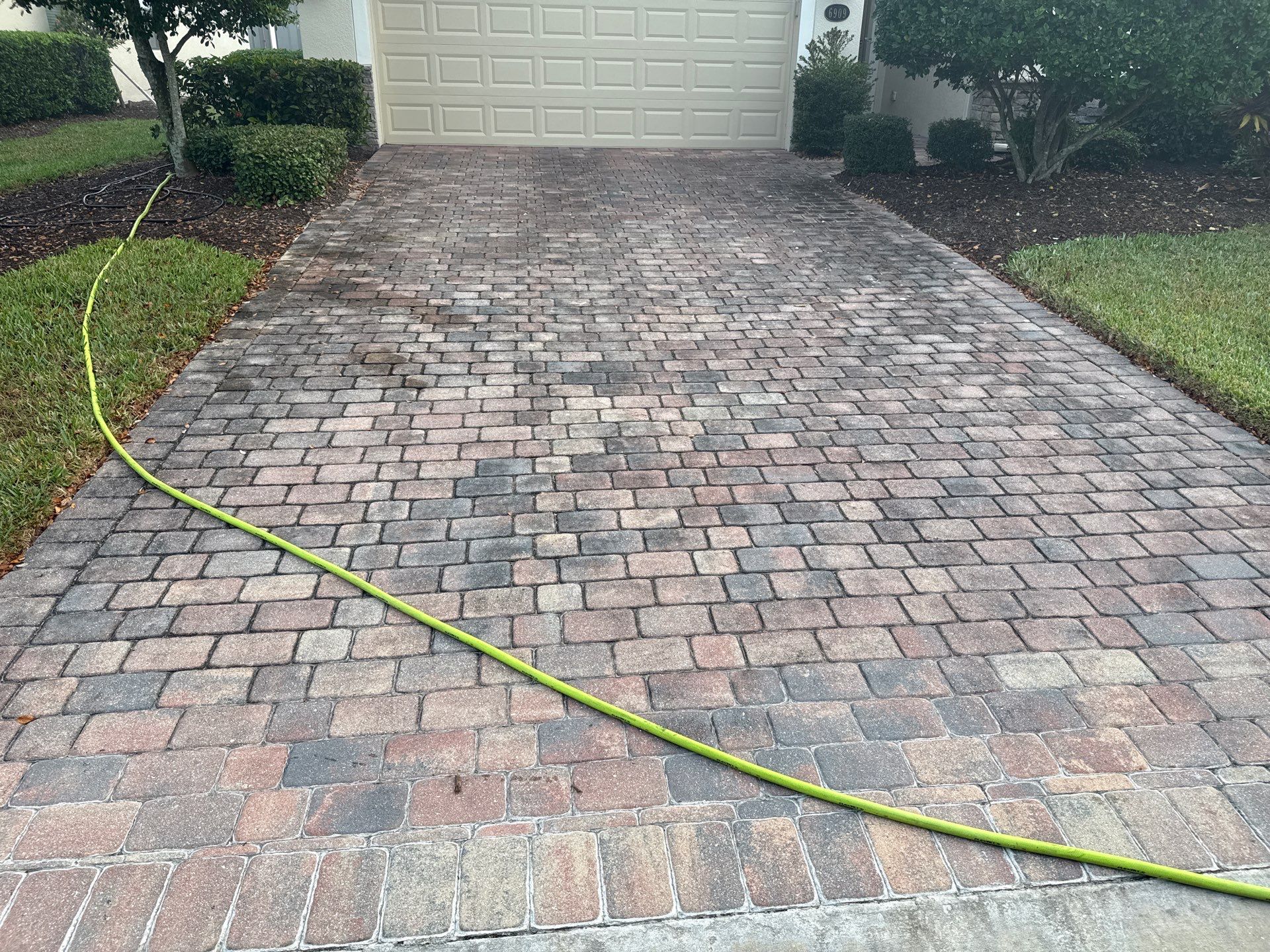 Barrel Tile Roof Cleaning & Paver Driveway Cleaning in River Strand at Heritage Harbour | Bradenton, FL by Sunshine AquaWash
