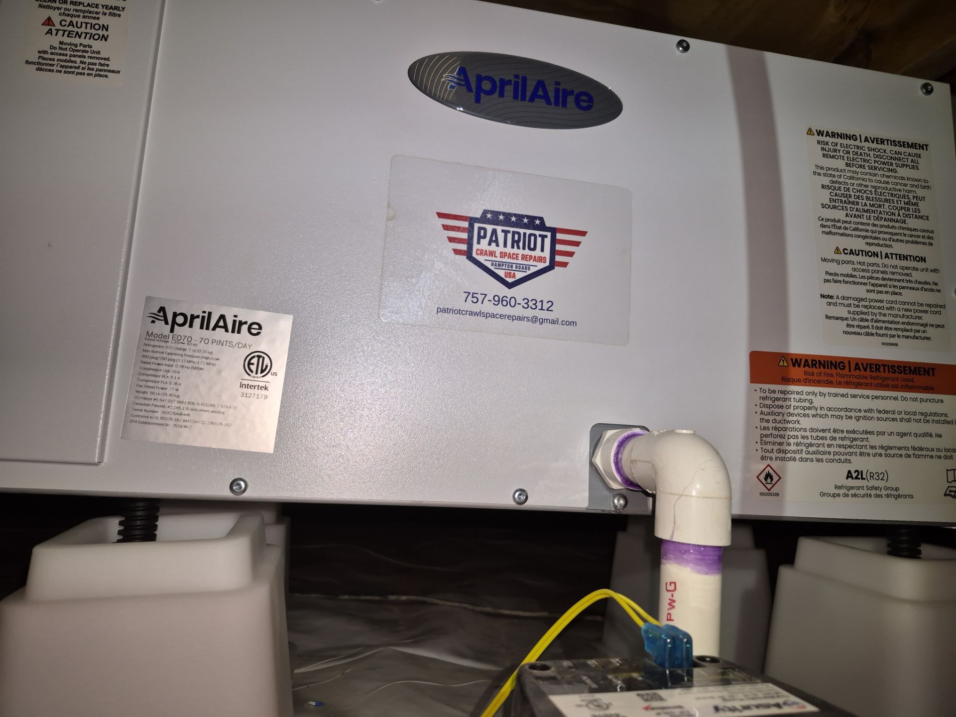 Project in Smithfield by Patriot Crawl Space Repairs