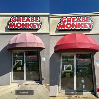 Commercial Awning Cleaning For Grease Monkey