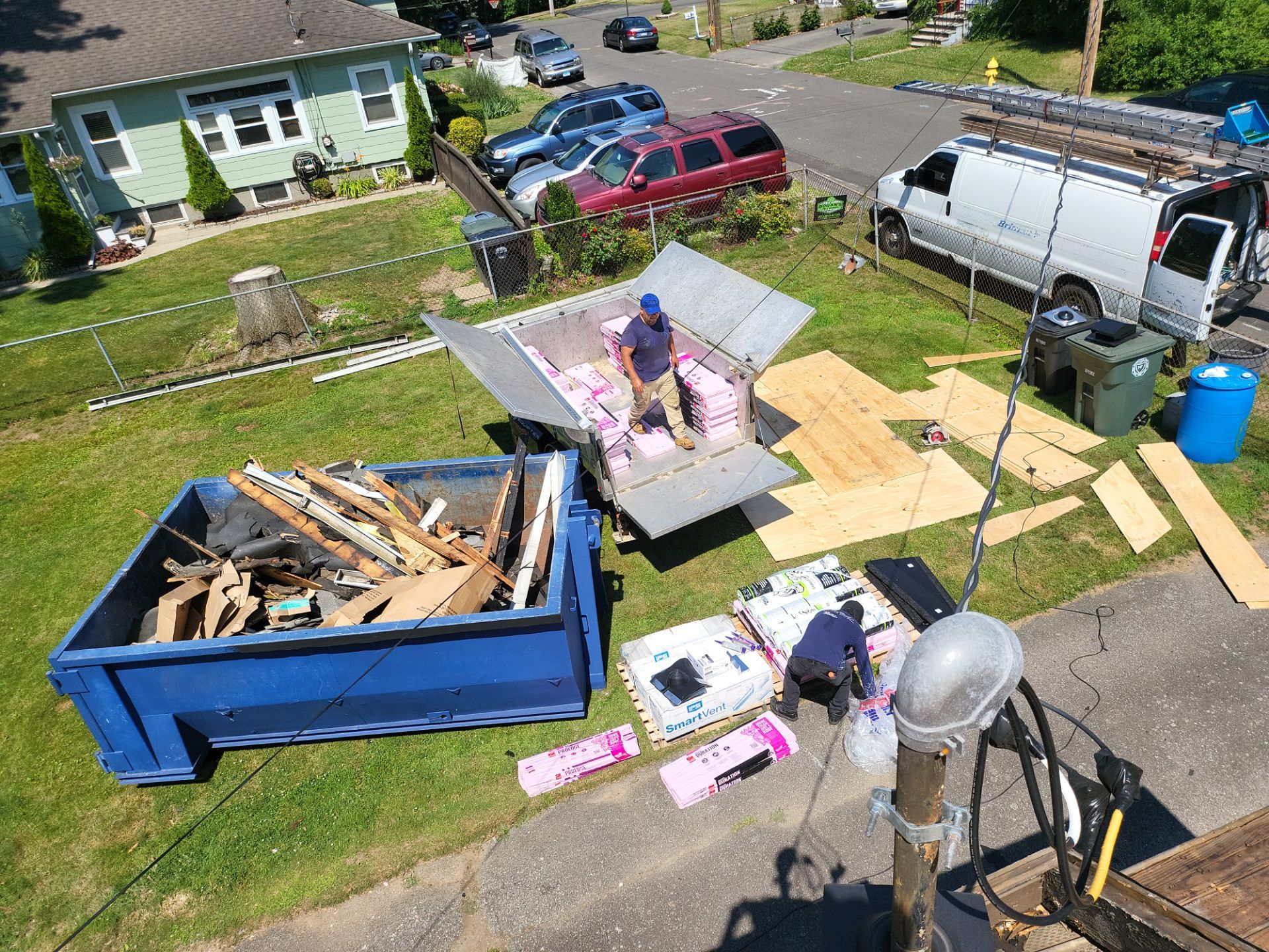 Residential Roofing Installation using Owens Corning TruDefinition Duration AR - Slatestone Gray by A Plus Exterior