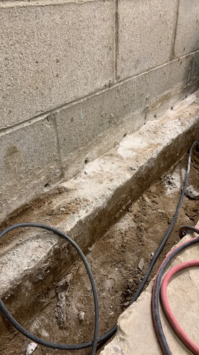 Drain tile in Brooklyn Center by Waterproofing Northeast