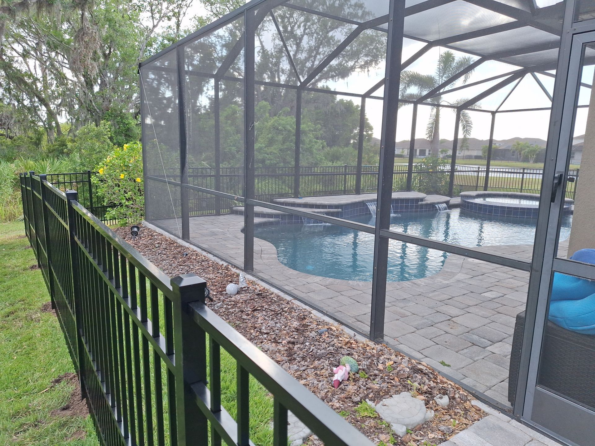 Aluminum Fence Installation using Puppy Picket by Asap fence and gates, LLC