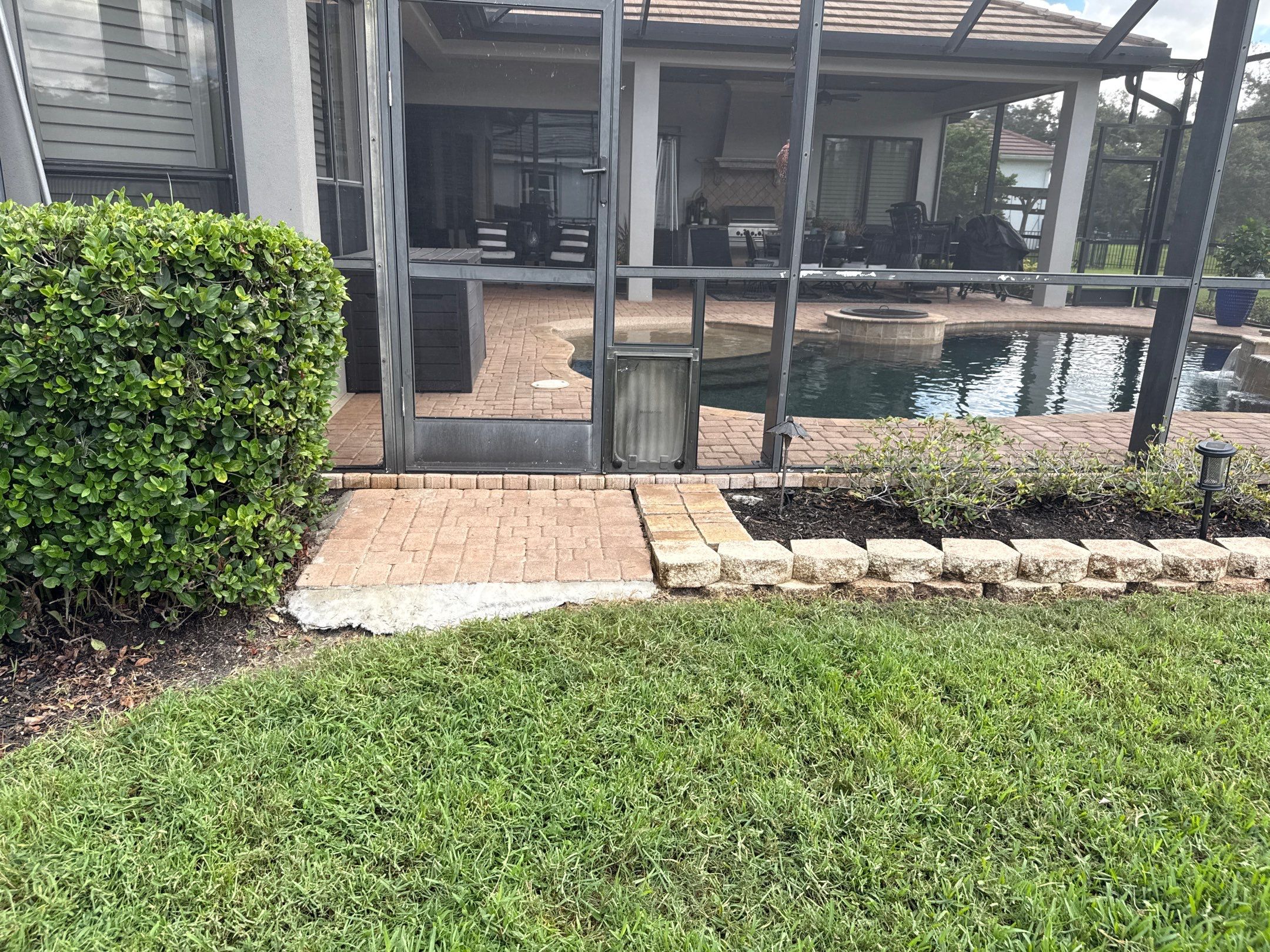 Tile Roof, Paver Pool Deck & Flowerbed Curbing Cleaning | Winding River Bradenton, FL Transformation by Sunshine AquaWash
