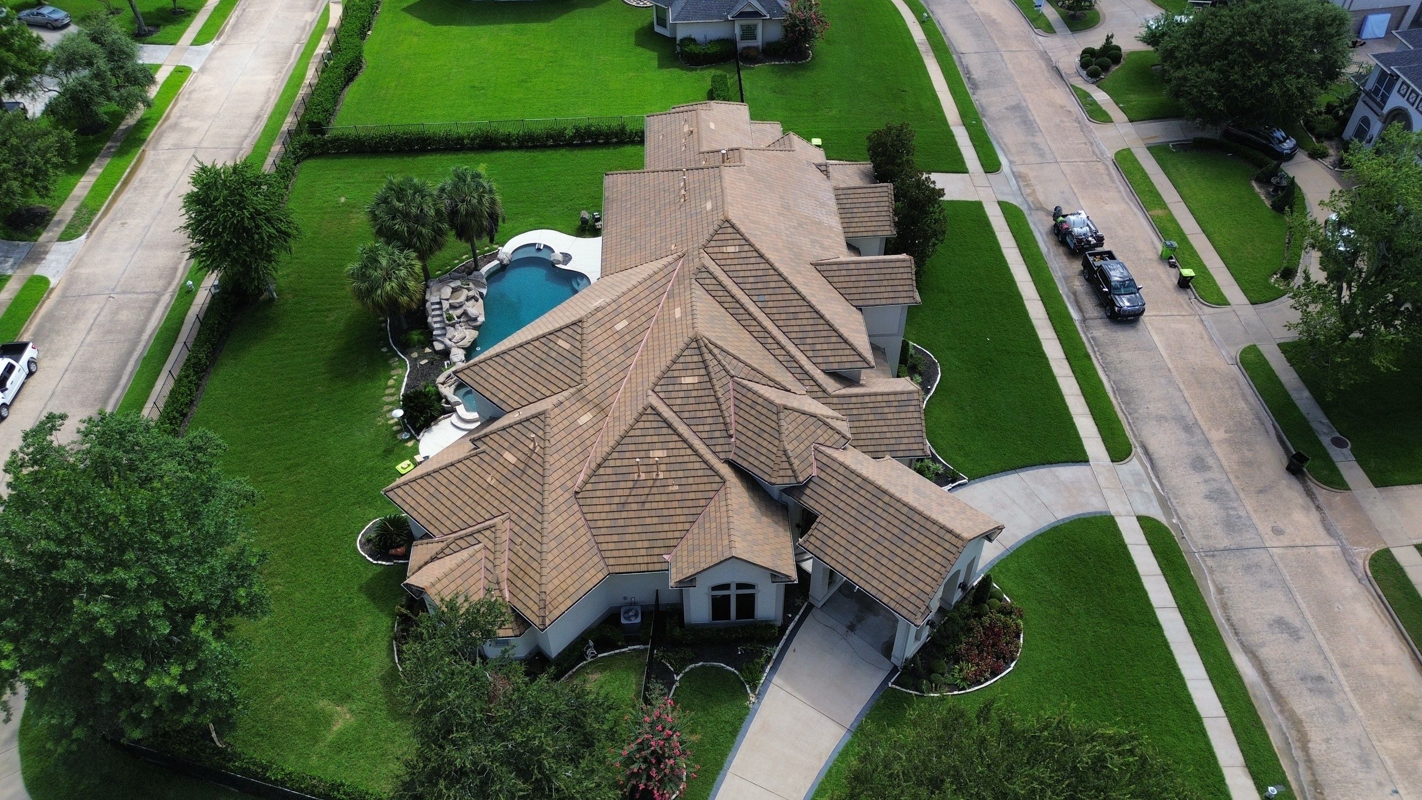 Full Exterior Cleaning and Roof Restoration for Missouri City Estate by Zeal Power Washing
